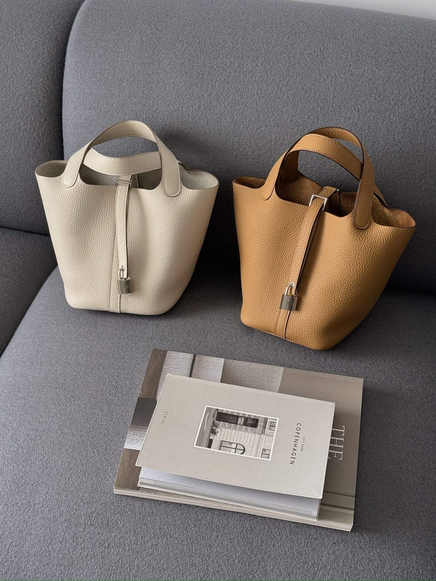 Hermès | Picotin 18 奶昔白 銀釦