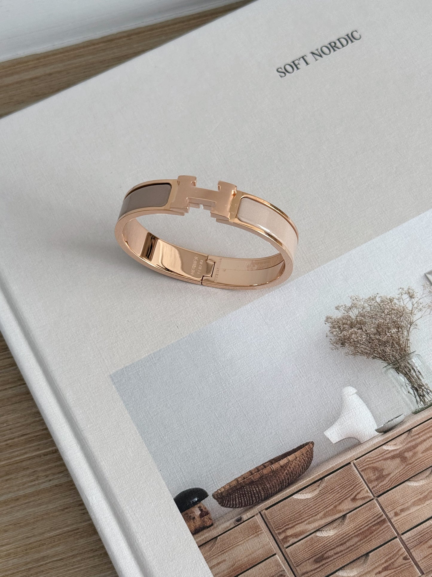 Hermès | Clic H 手環 奶茶玫瑰金