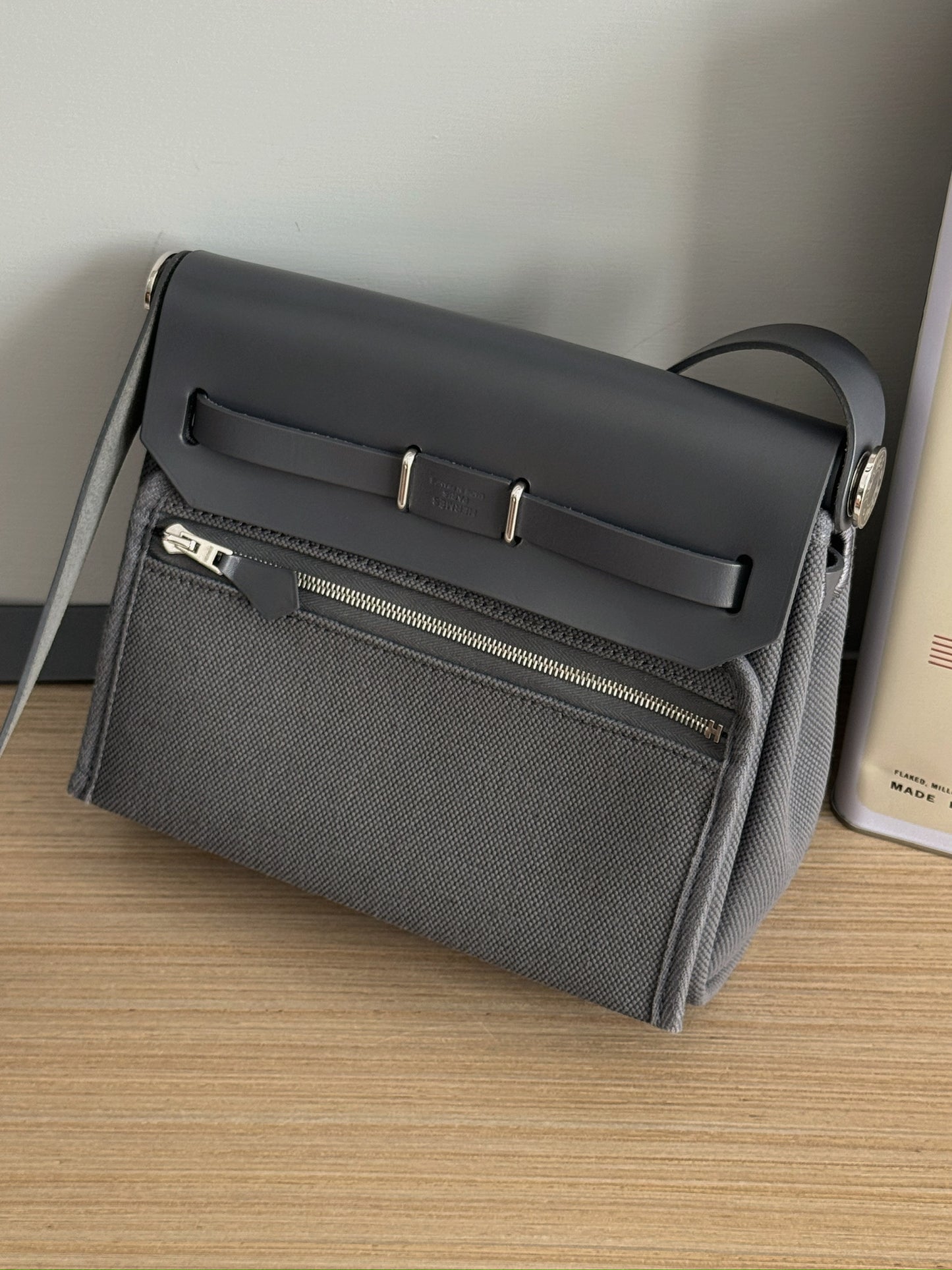 Hermès Mini Herbag 石板灰銀釦