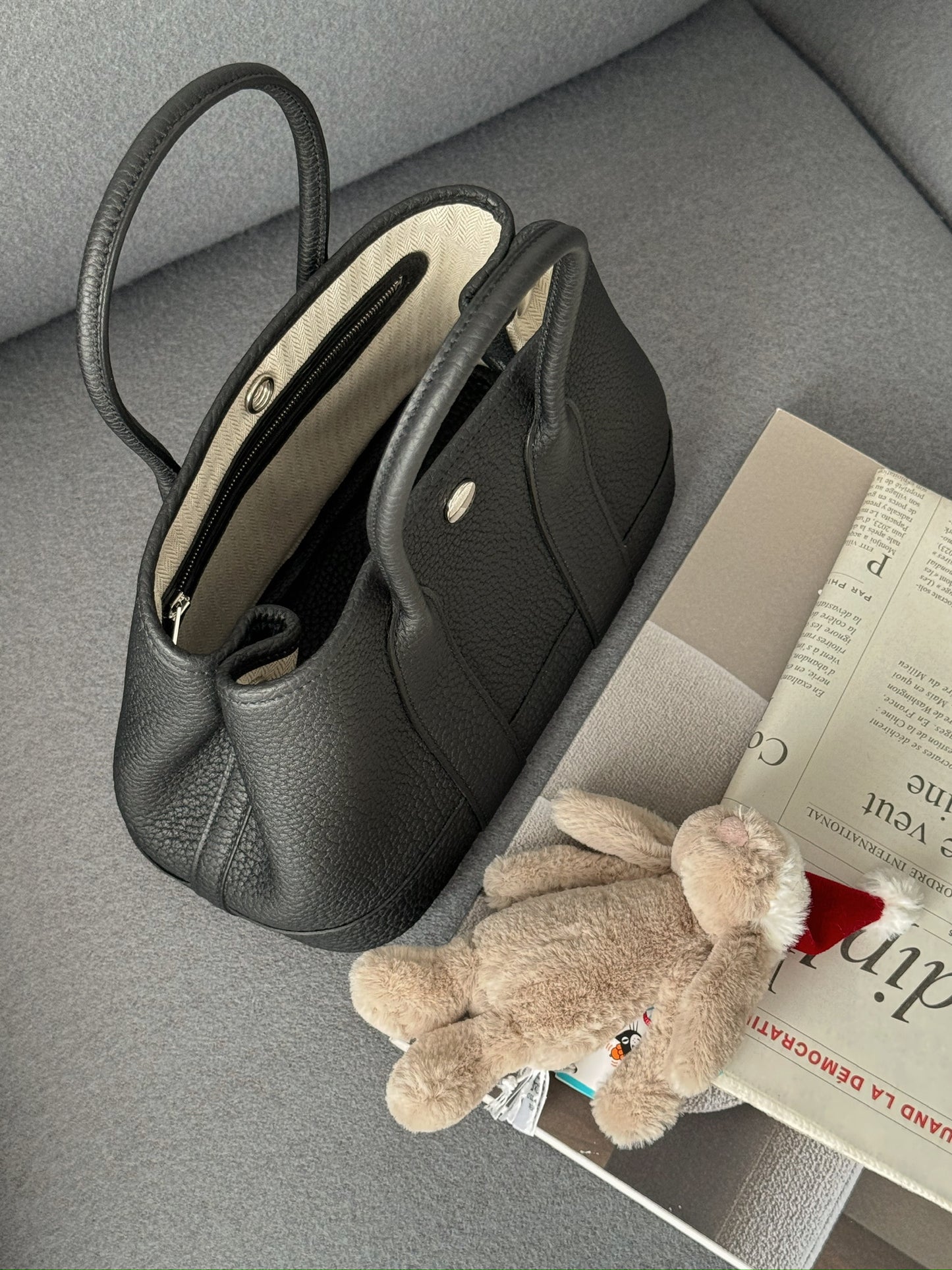 Hermès Mini Garden Party 黑色 全皮革