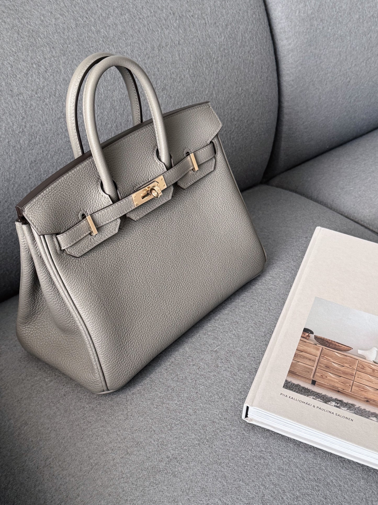 Hermès Birkin 25 0L 積雨雲灰 淡金釦