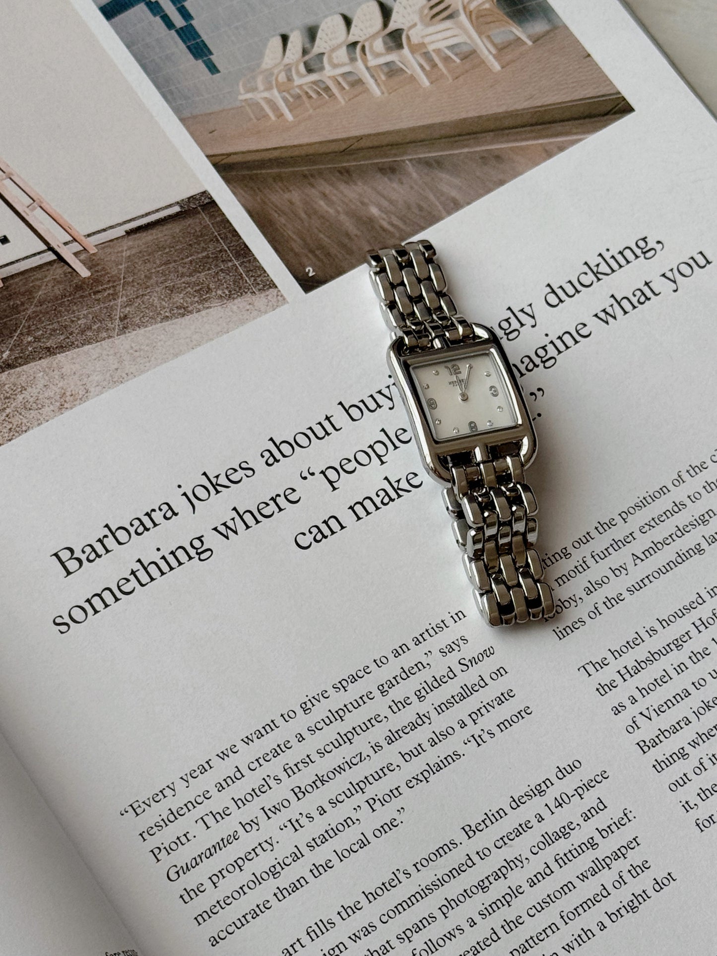 Hermès | Cape Cod 腕錶 珍珠母貝鑽石面盤 31mm