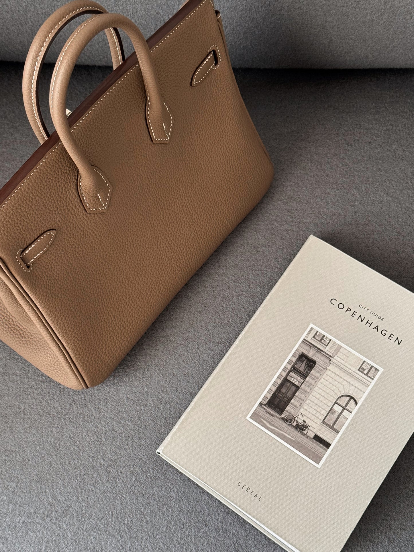 < NS-全新閒置品 > Hermès | Birkin 25 大象灰 銀釦 TOGO皮革