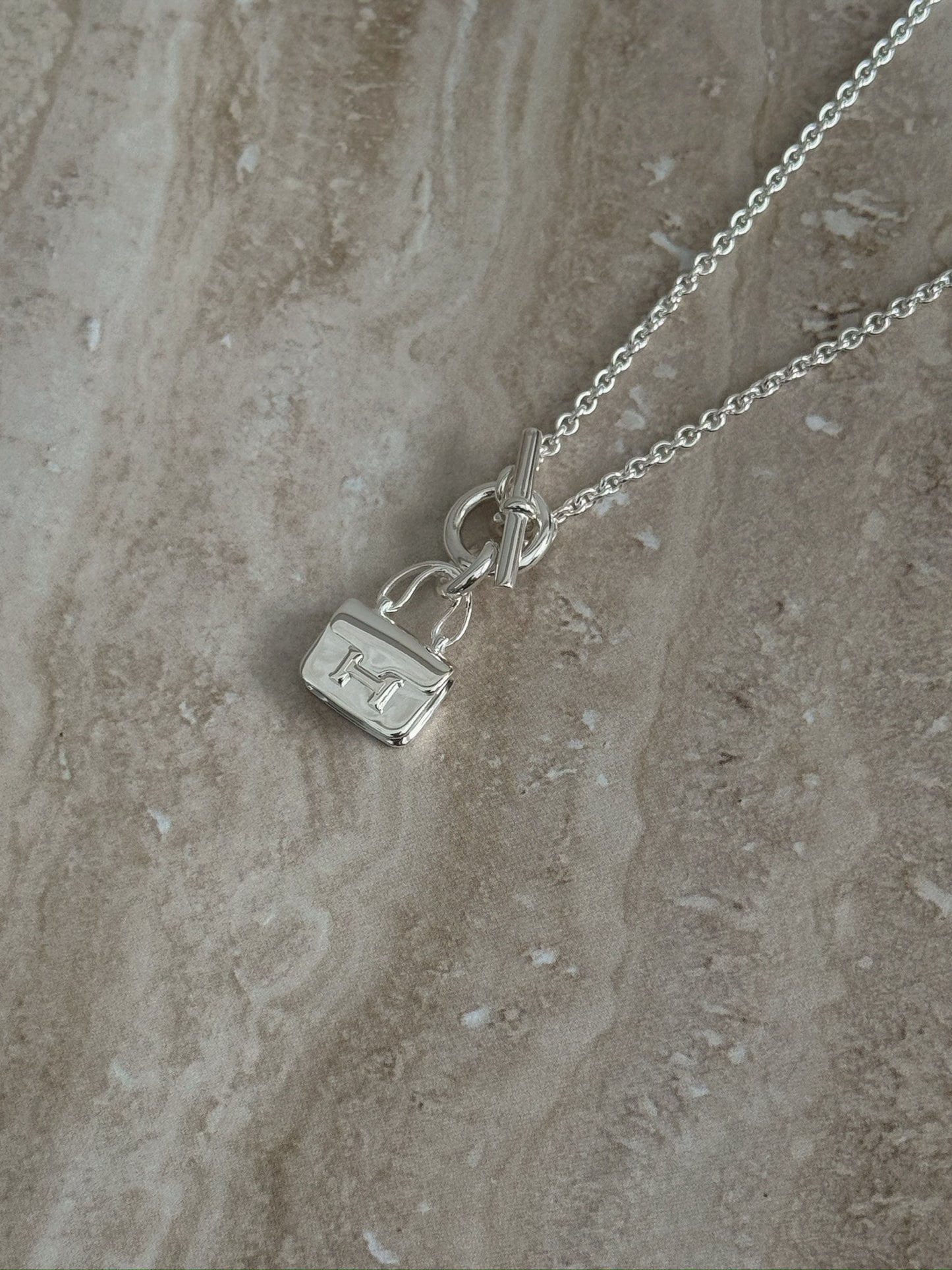 Hermès | Amulettes Constance Necklace 康康包全銀925項鍊