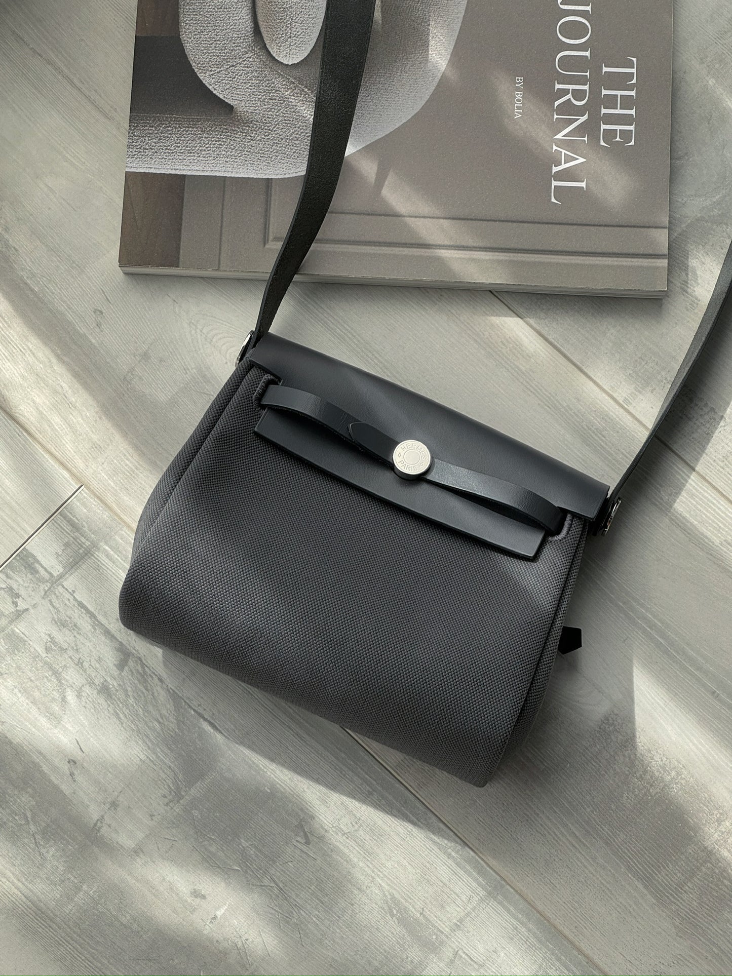 Hermès Mini Herbag 石板灰銀釦