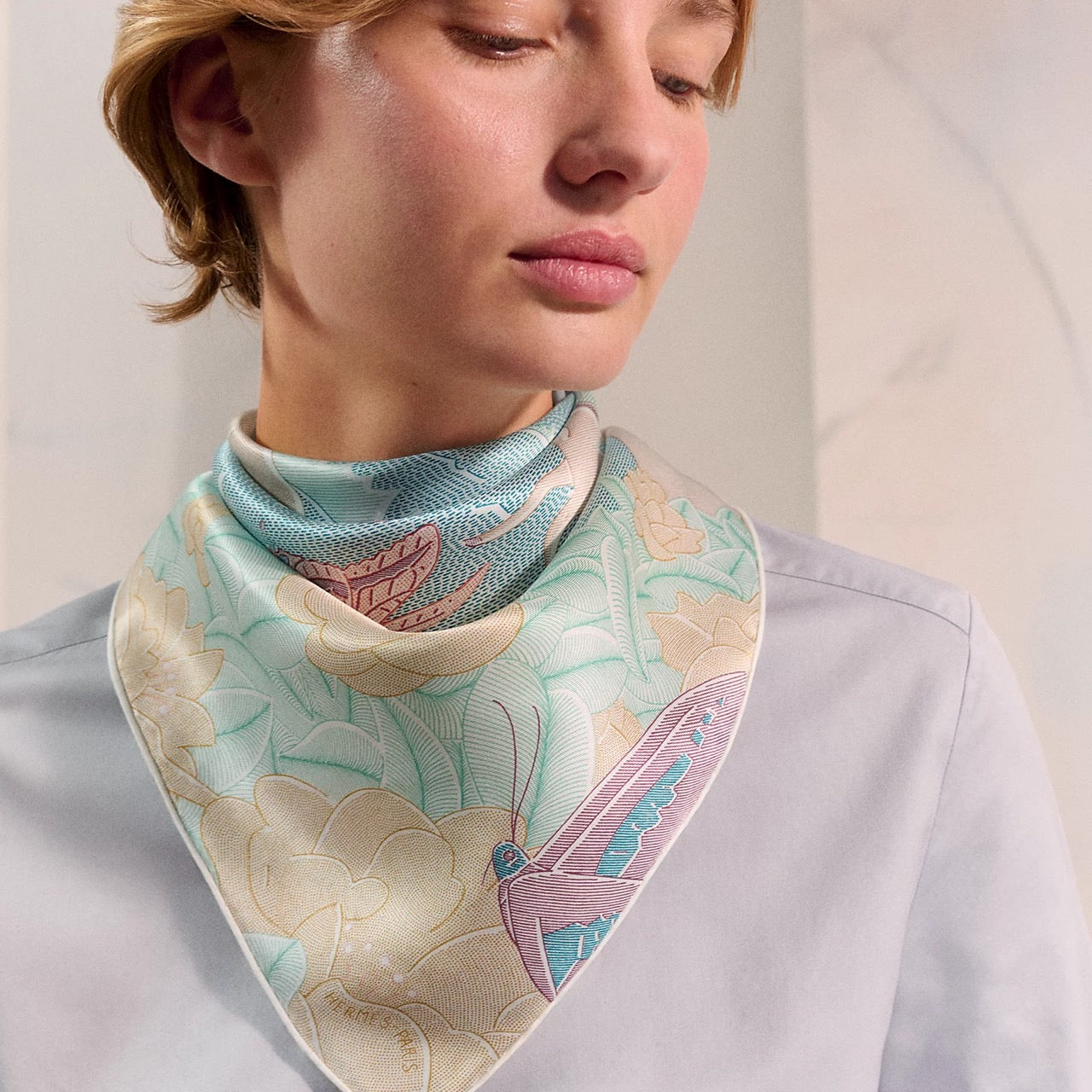 Hermès | Ivresse Au Vent 70 Scarf 迎風微醺的春日到來 絲巾