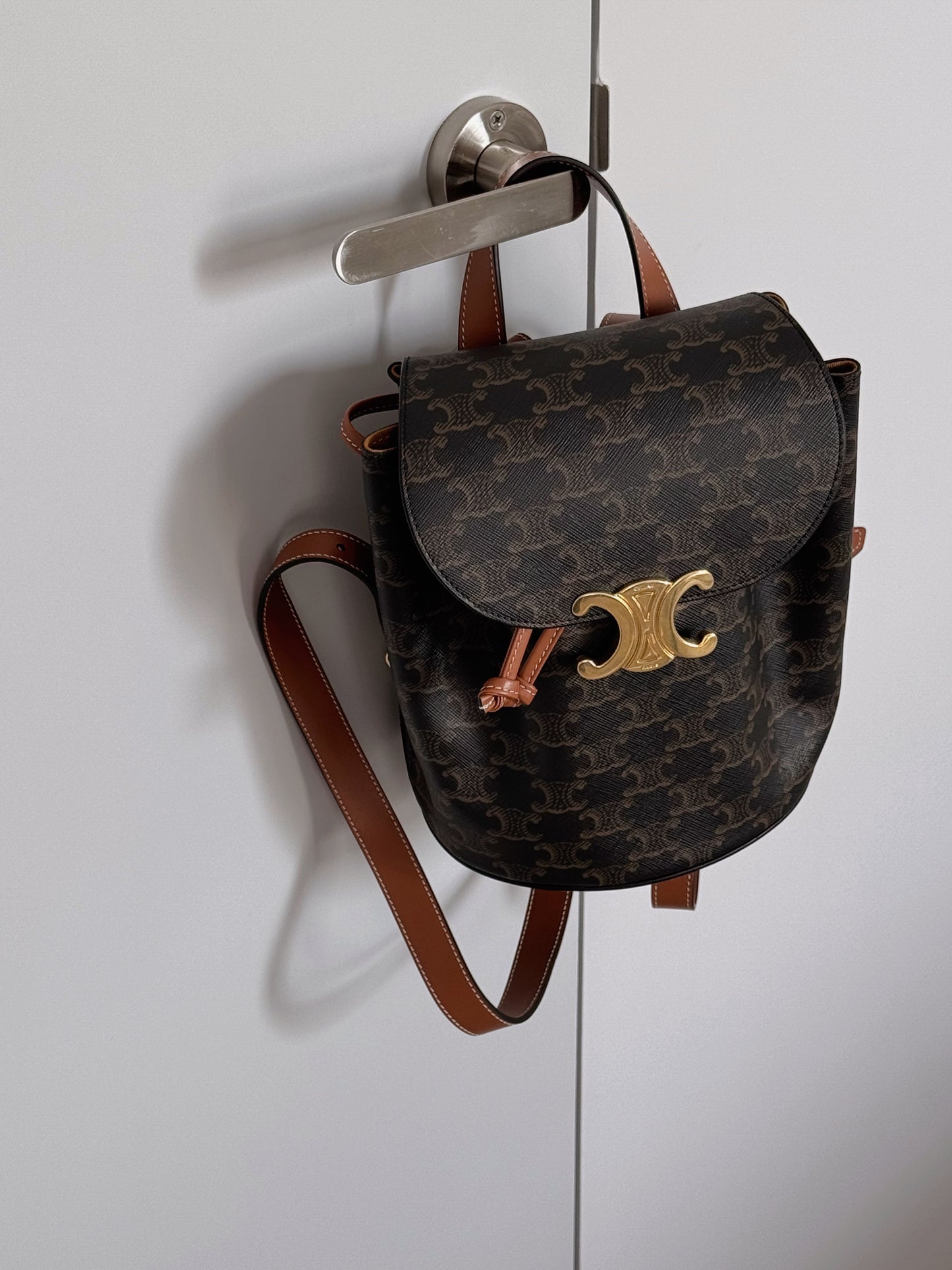 Celine Bonnie 老花凱旋門後背包