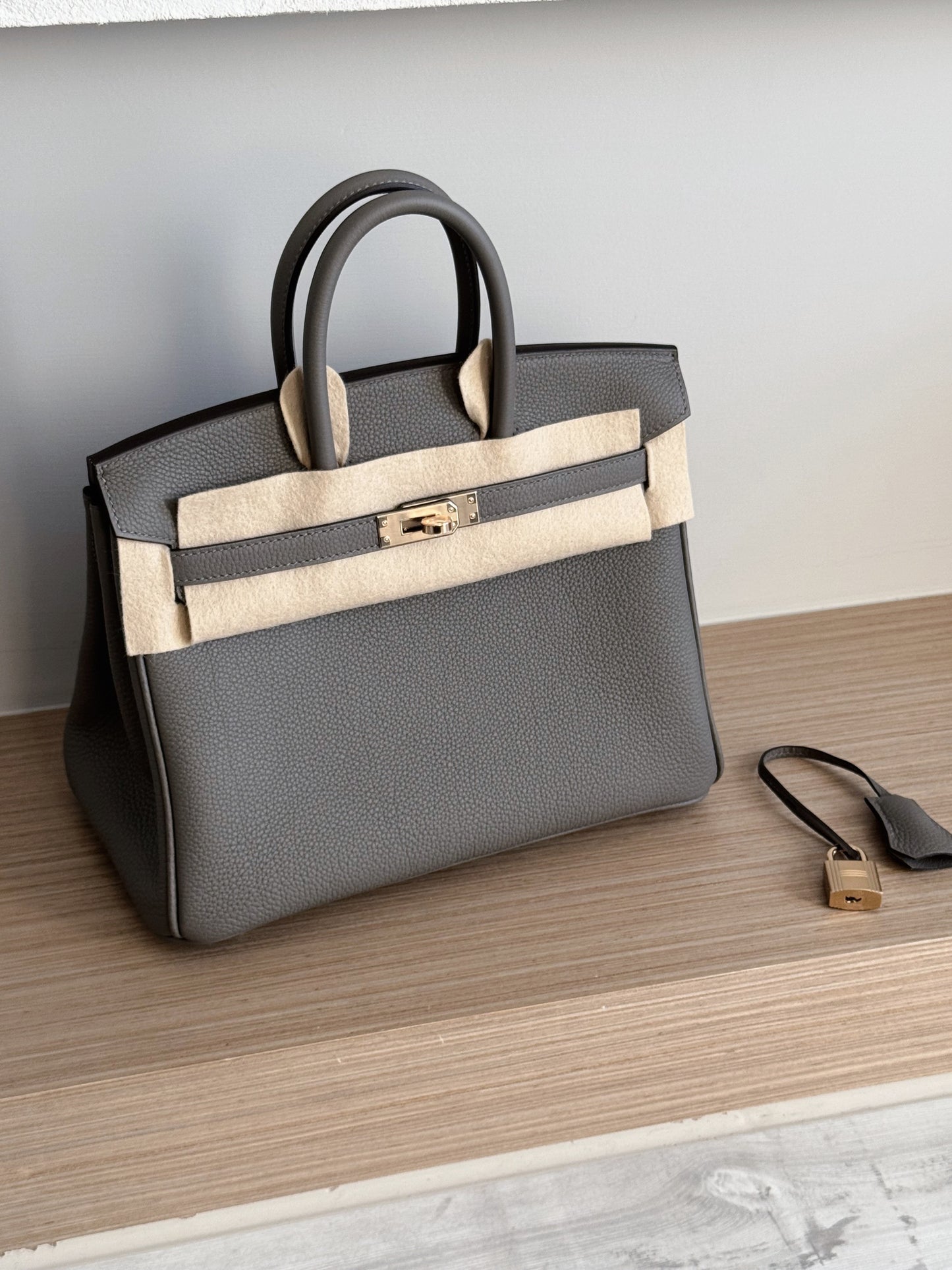Hermès Birkin 25 0L 積雨雲灰 淡金釦