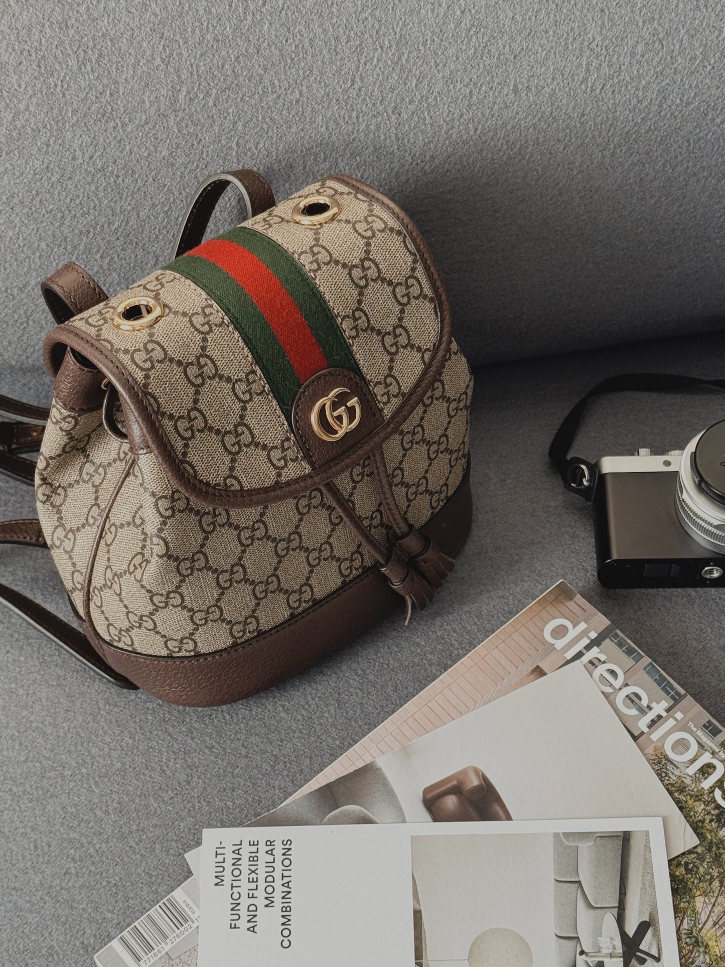 <NS-全新閒置> Gucci 老花後背小書包
