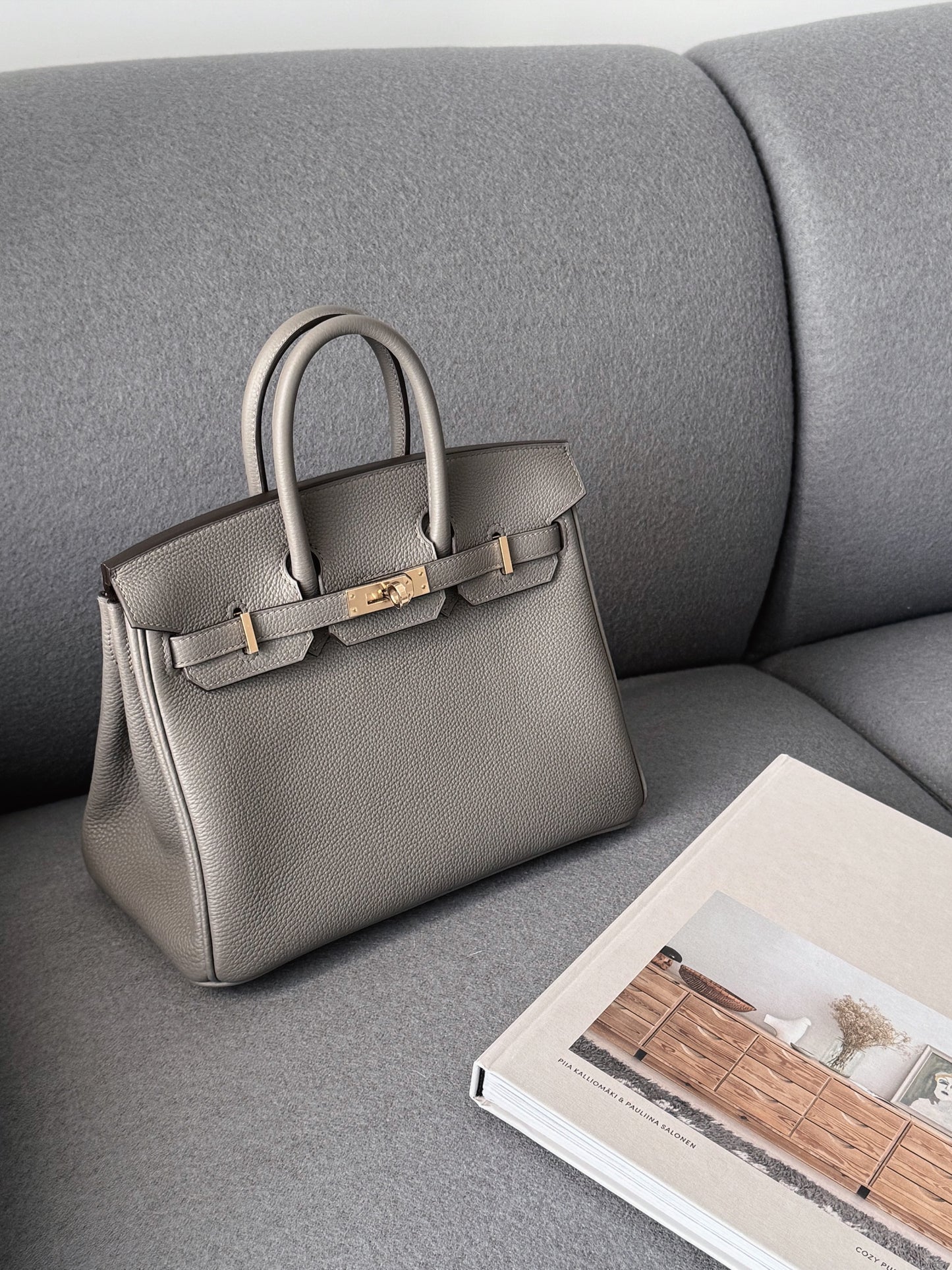 Hermès Birkin 25 0L 積雨雲灰 淡金釦