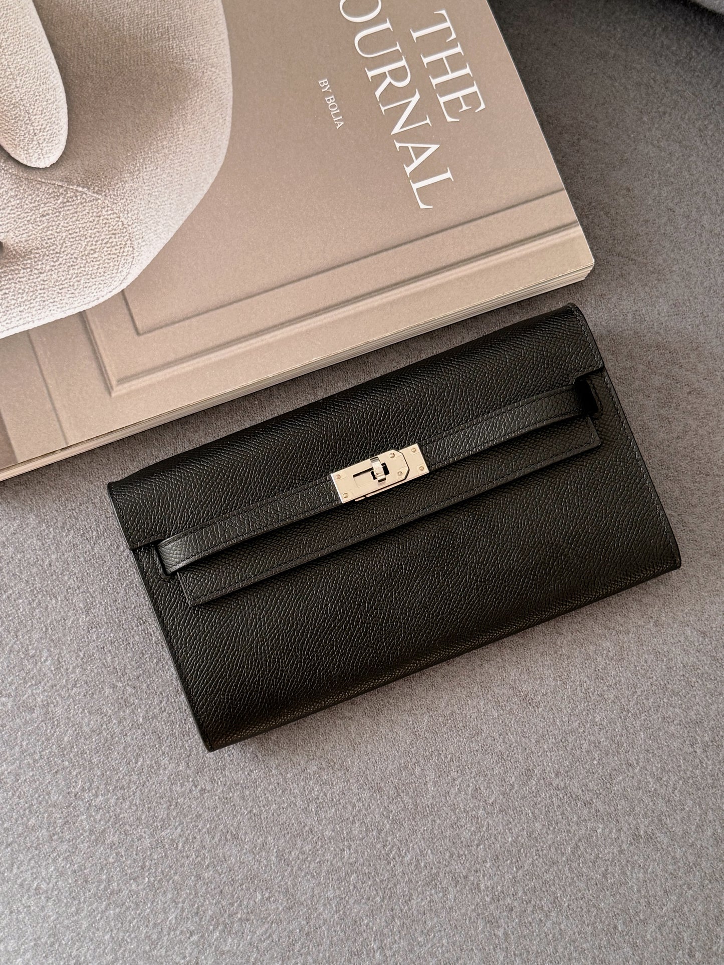 <NS-全新閒置品> Hermès | Kelly To Go 黑色銀釦