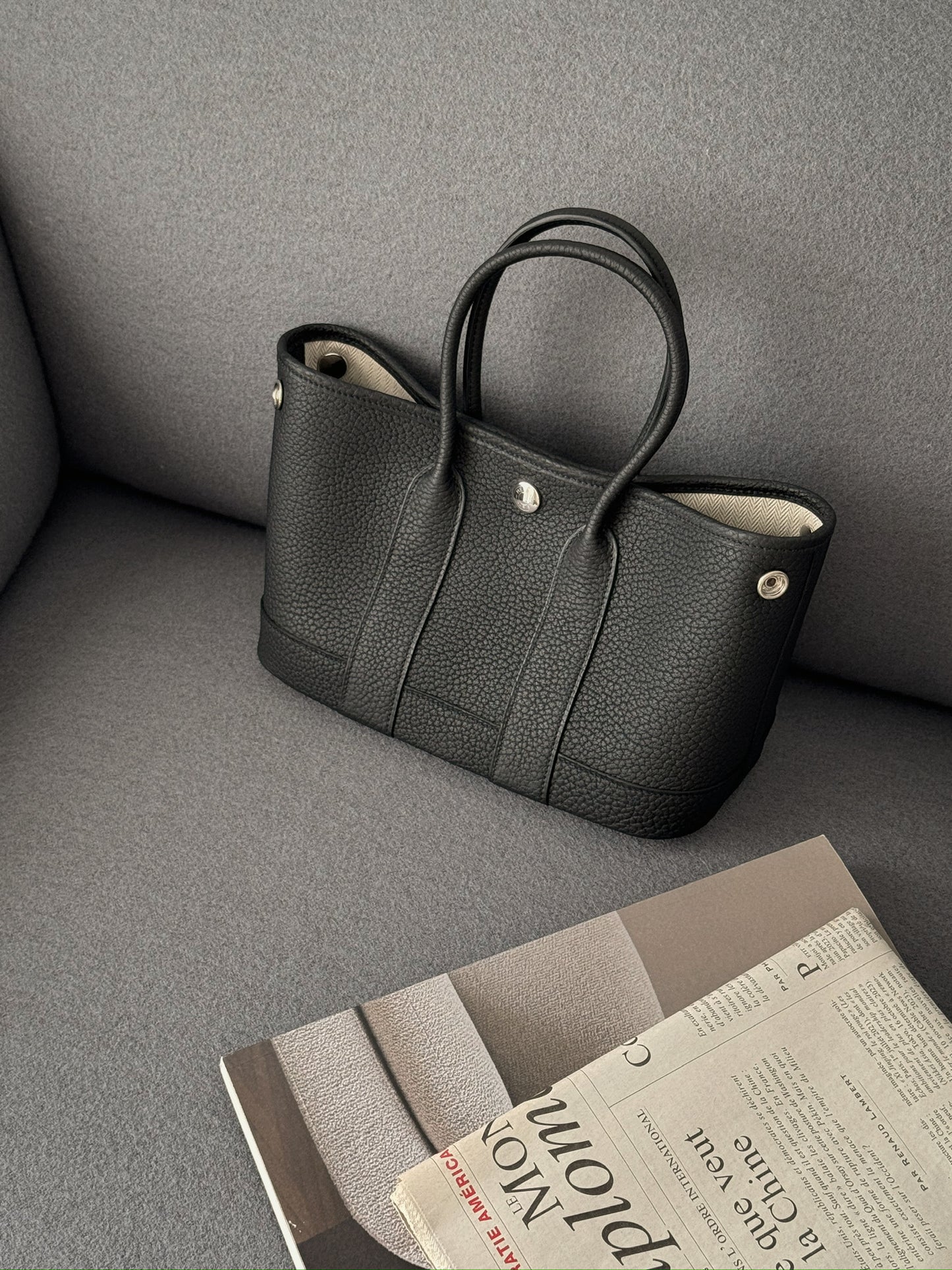 Hermès Mini Garden Party 黑色 全皮革