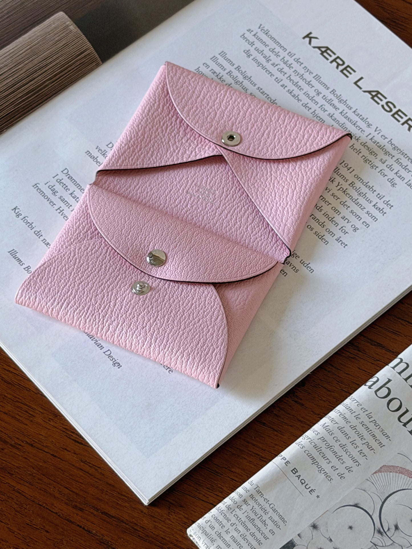 Hermès | Calvi Duo 櫻花粉 山羊皮