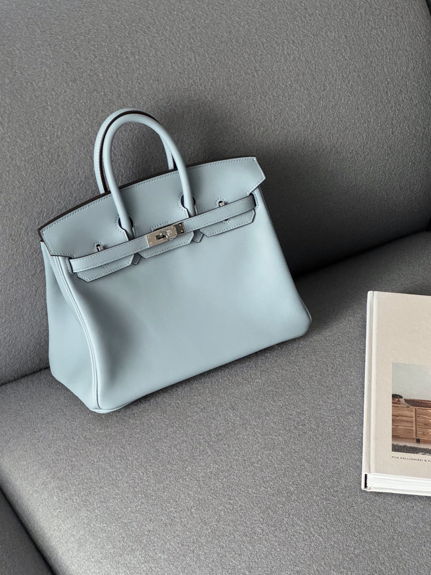 Hermès | Birkin 25 亞麻藍 銀釦