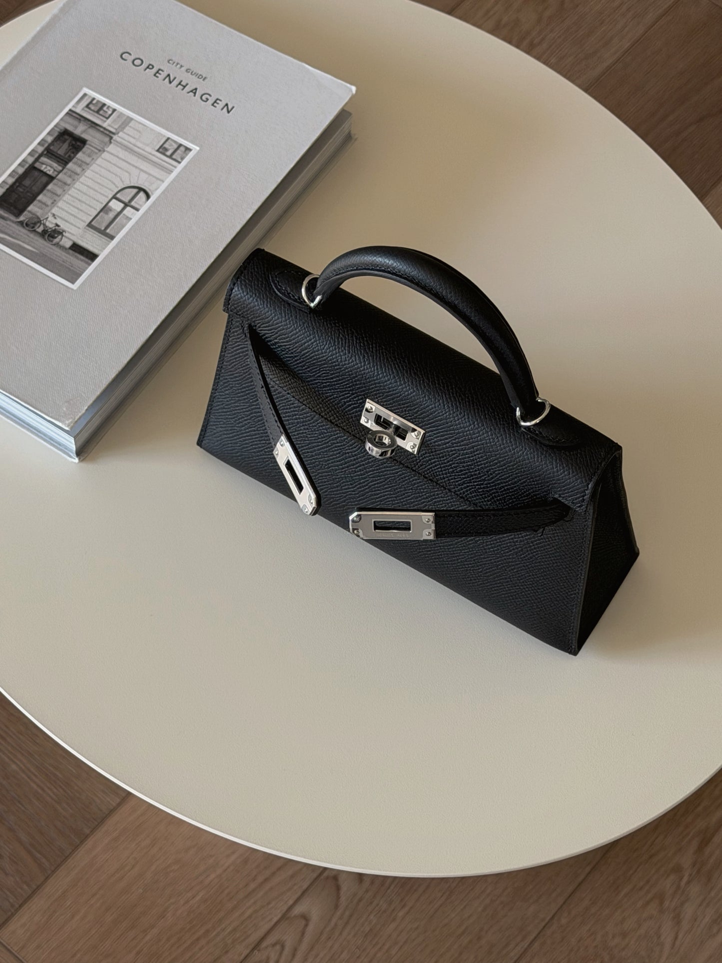 Hermès | Mini Kelly II 黑色 銀釦