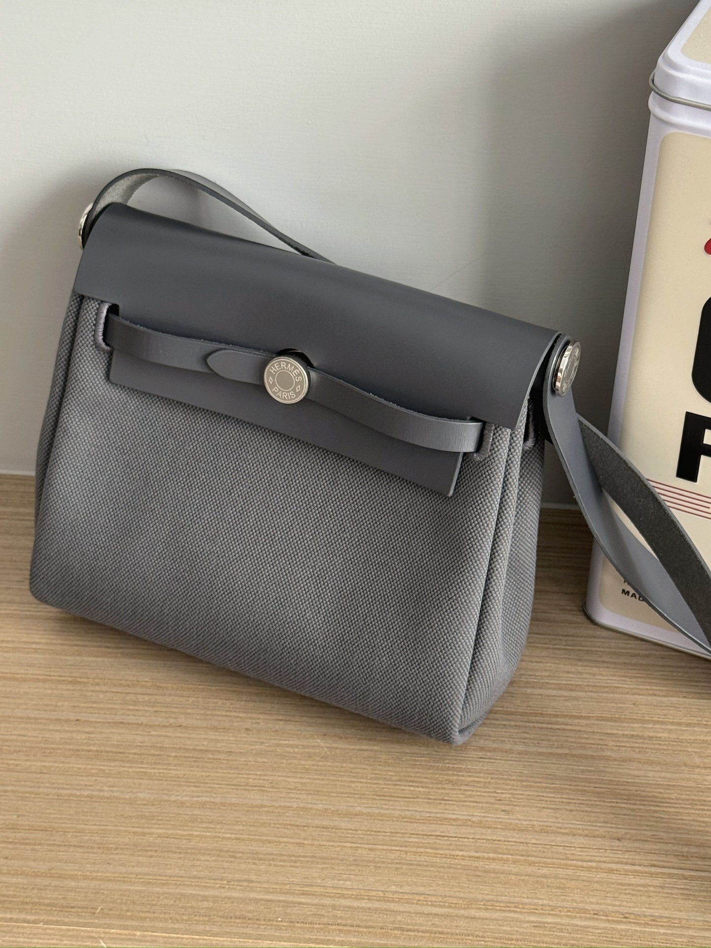 Hermès Mini Herbag 石板灰銀釦