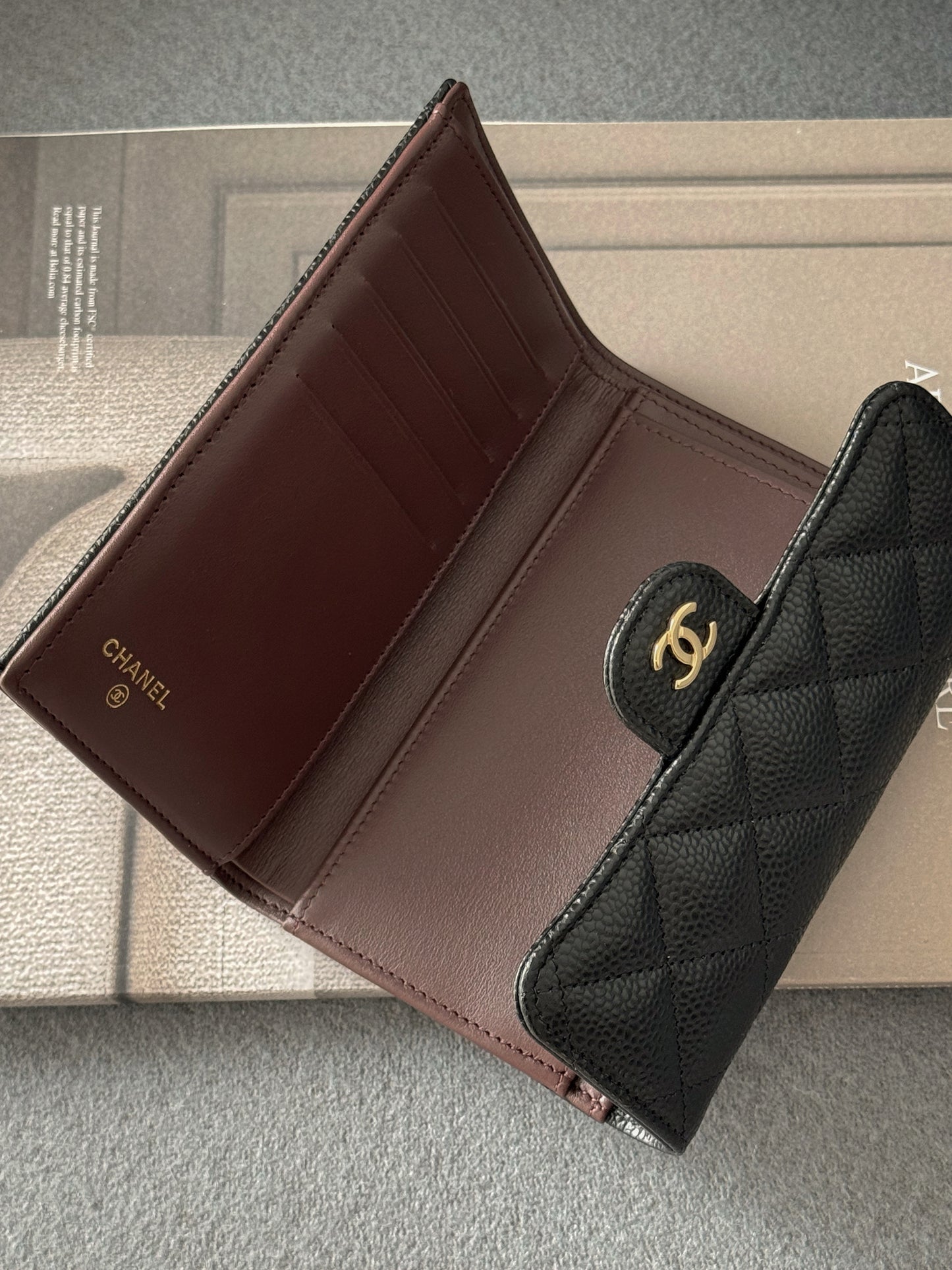 Chanel | 經典CF中夾 黑色金釦