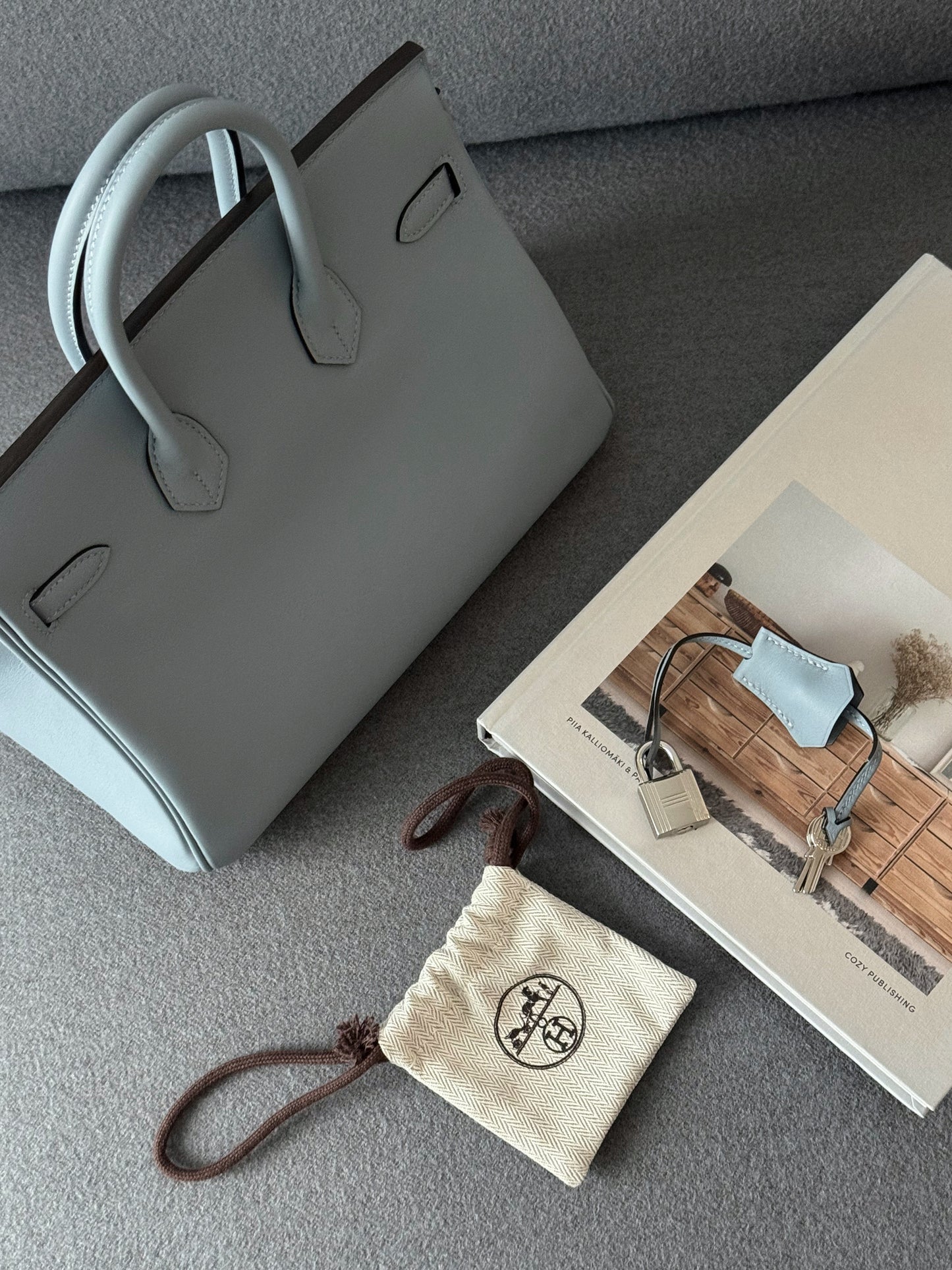 Hermès | Birkin 25 亞麻藍 銀釦
