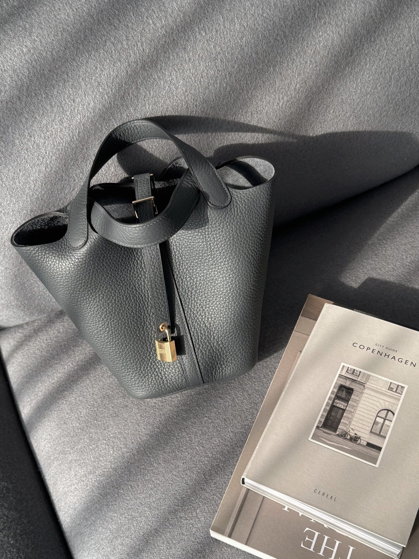 Hermès Picotin 18 霧霾灰 淡金釦