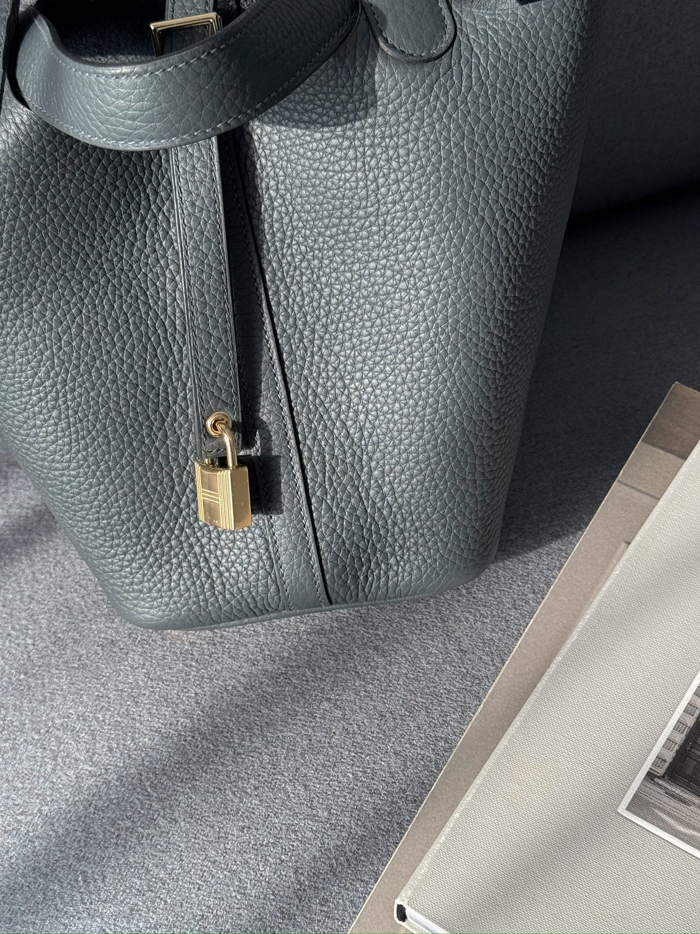 Hermès Picotin 18 霧霾灰 淡金釦