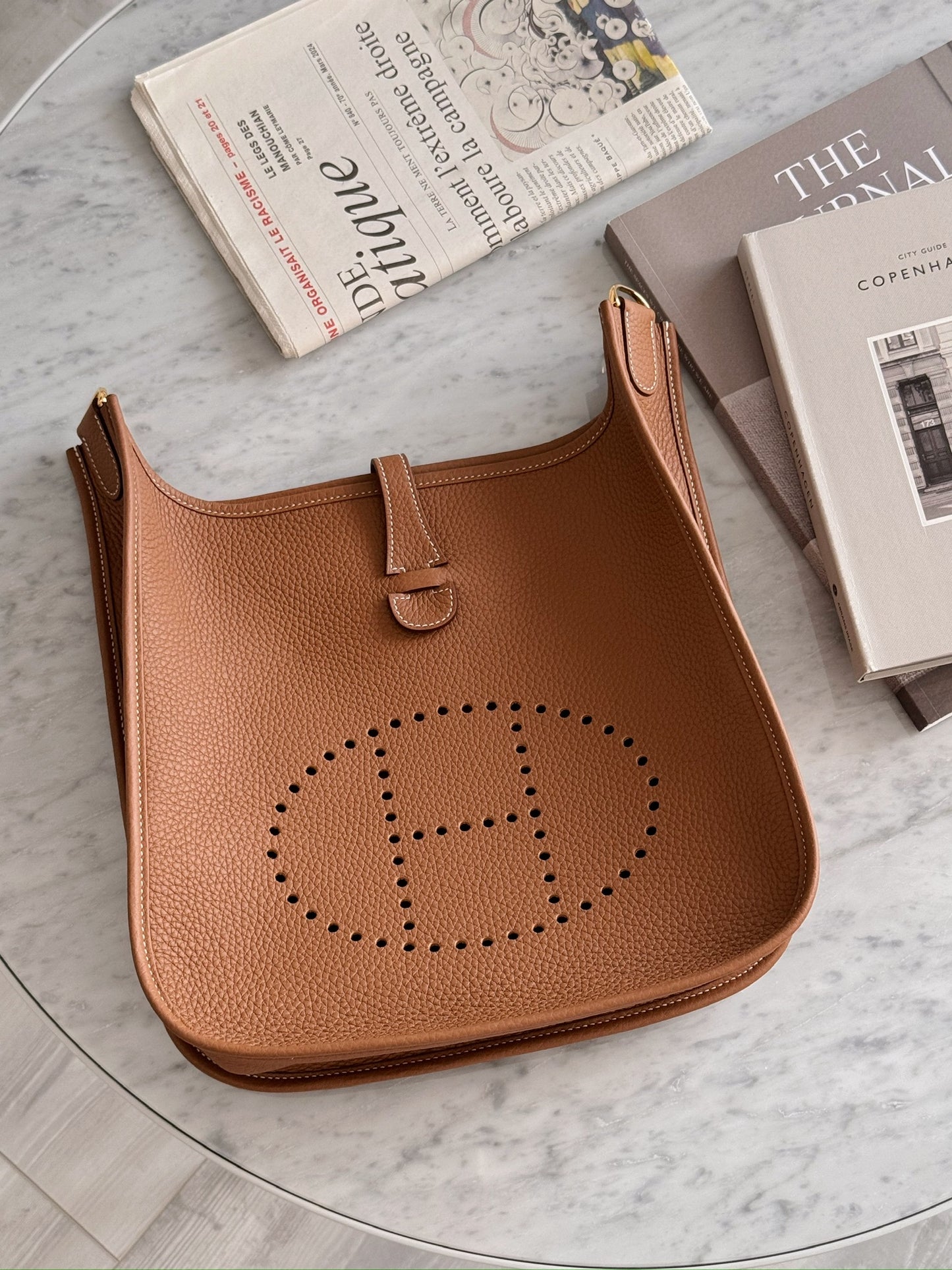 Hermès Evelyne 29 金棕色 金扣
