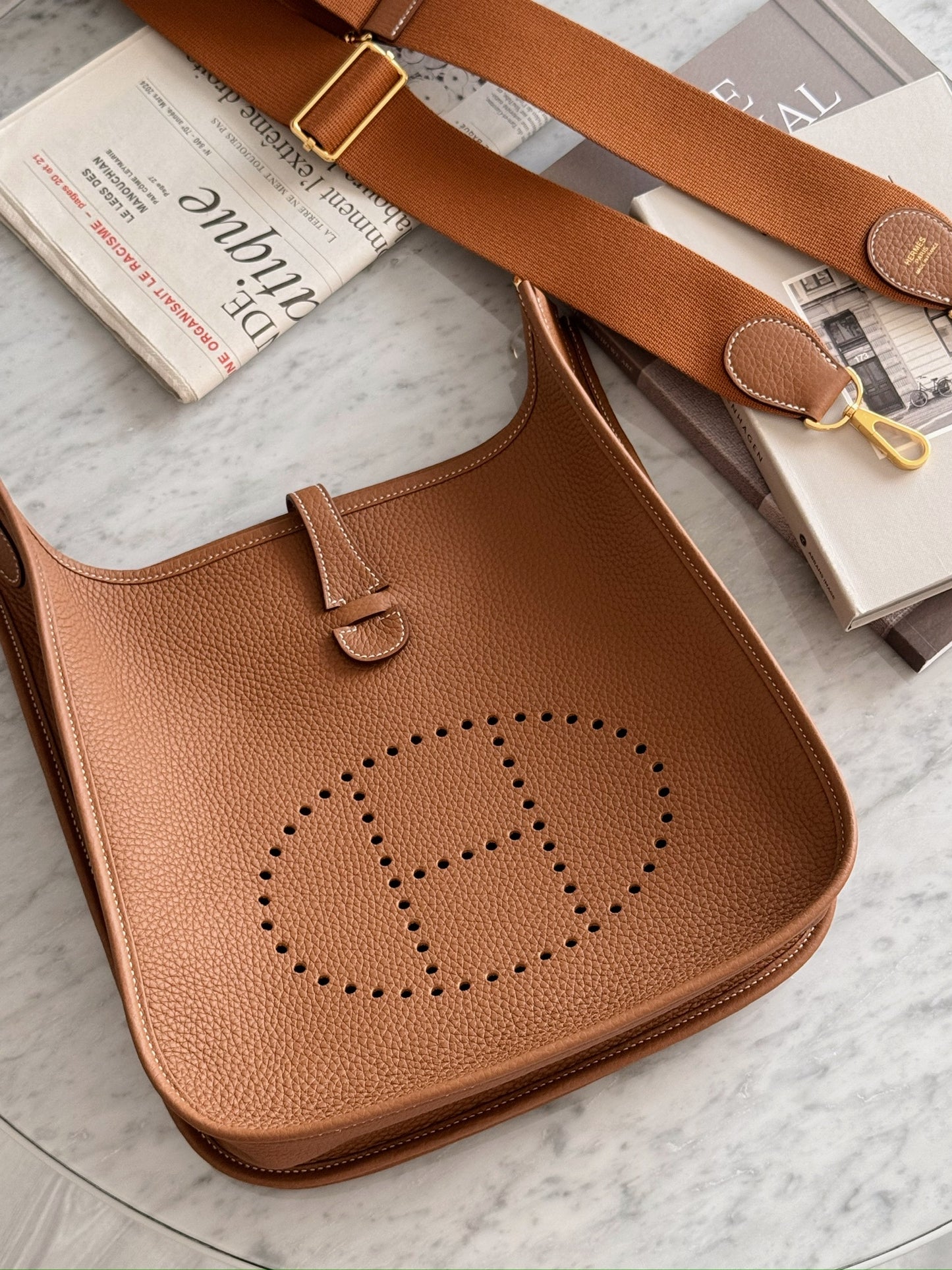 Hermès Evelyne 29 金棕色 金扣