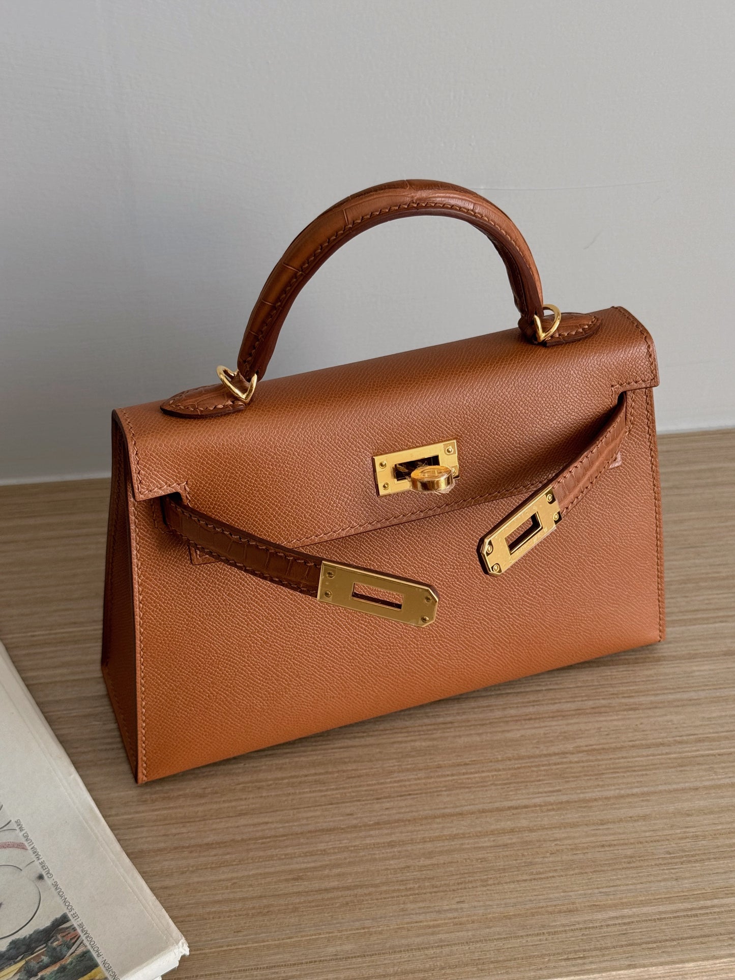Hermès Mini Kelly 2 Touch 金棕金釦