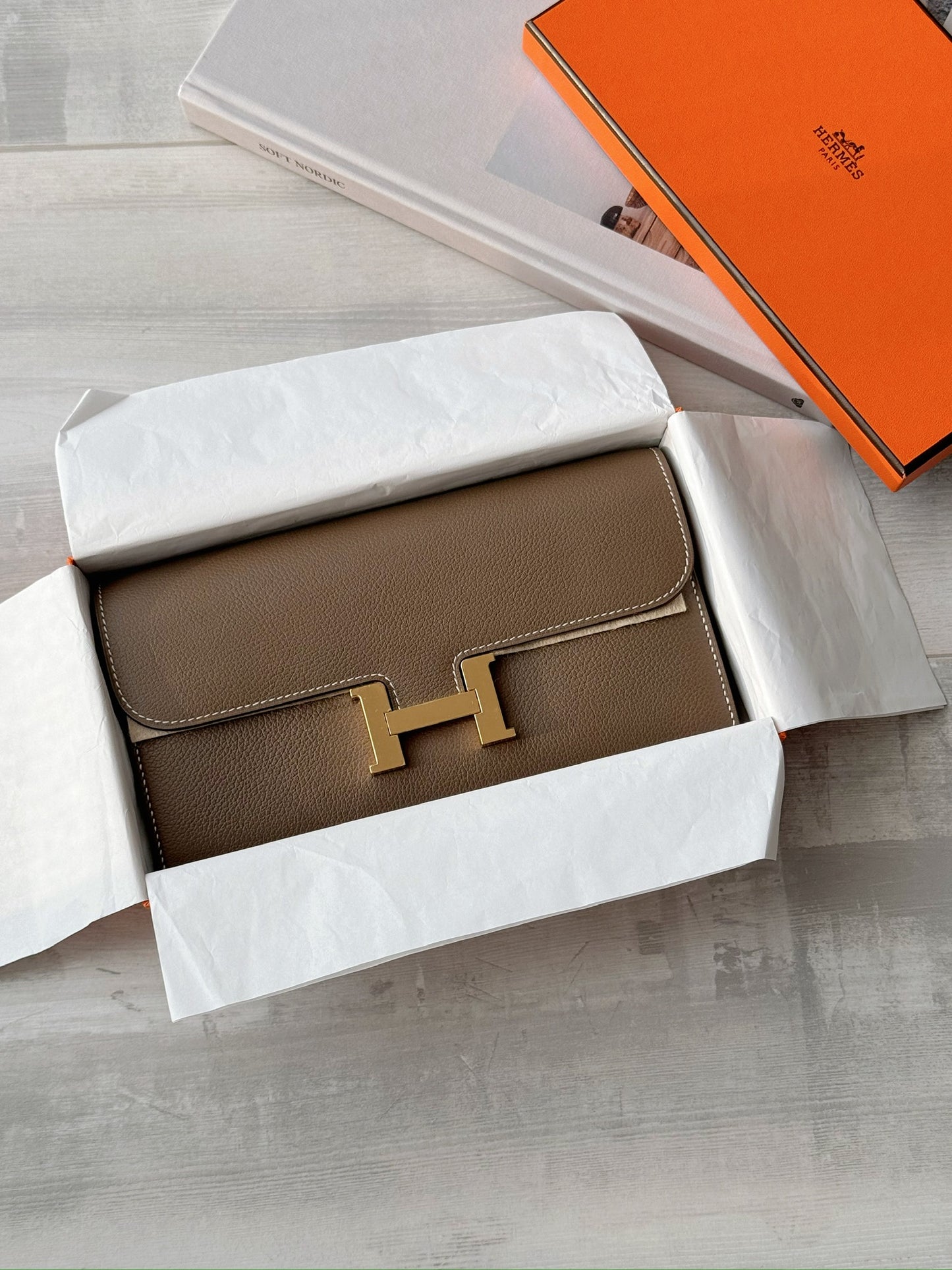 Hermès Constance To Go 大象灰金釦