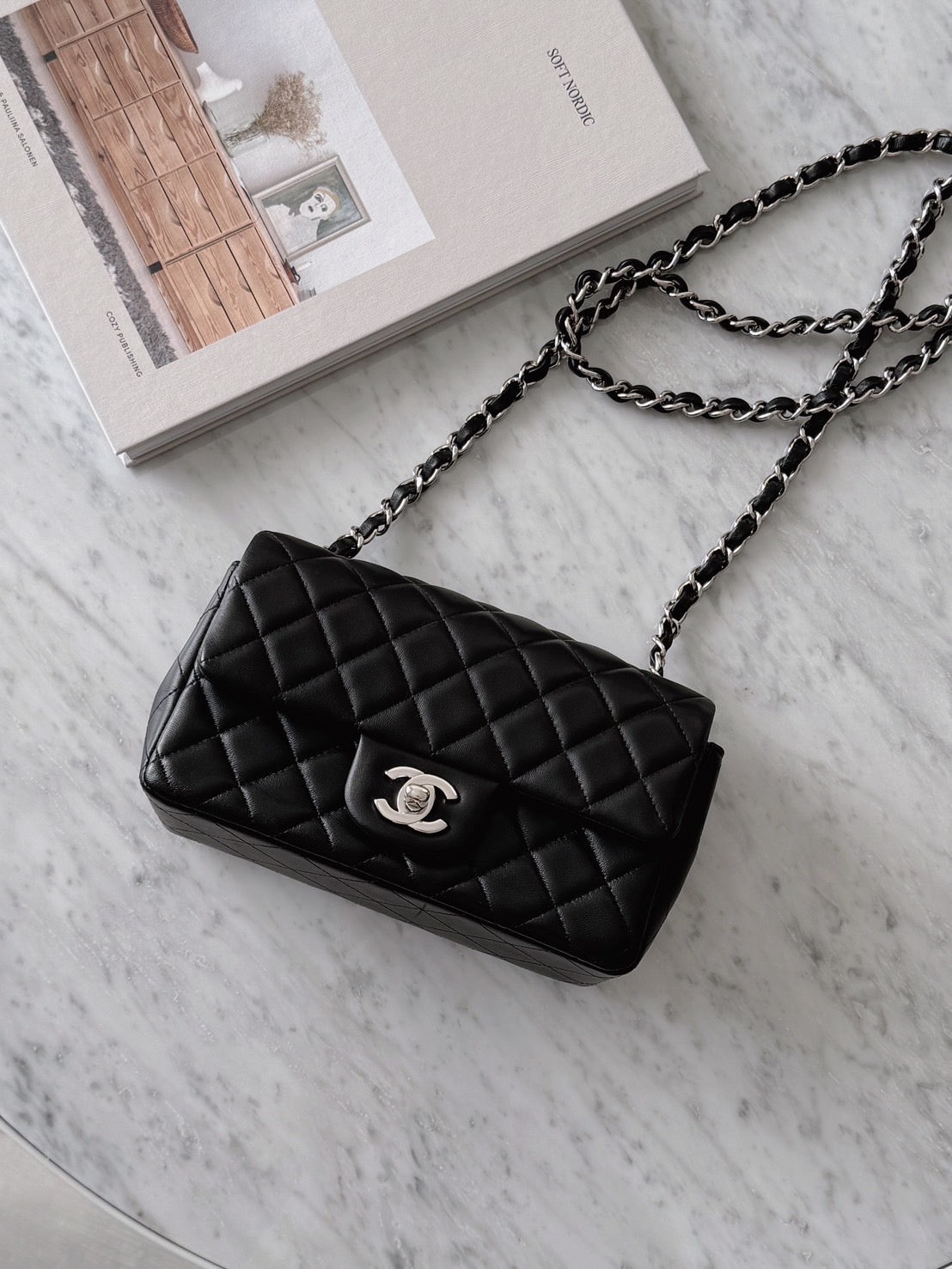 <S-99成新> Chanel Mini CF20 黑色銀釦