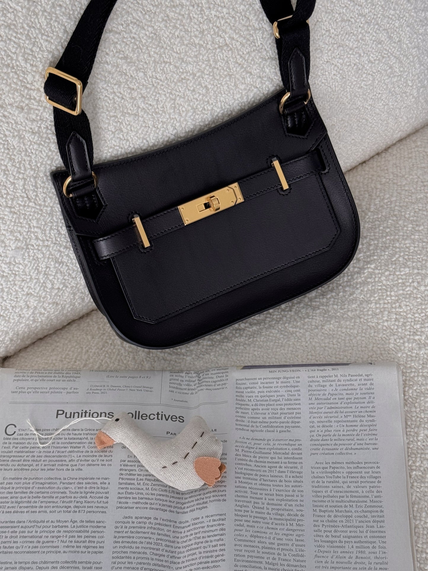 Hermès Mini Jypsiere 黑色金釦