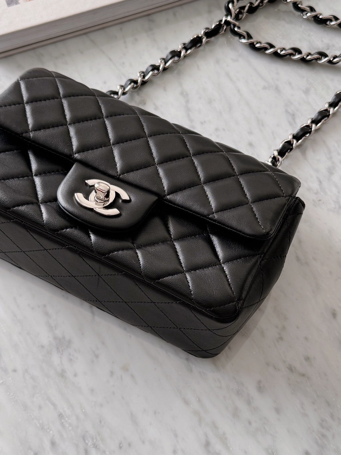 <S-99成新> Chanel Mini CF20 黑色銀釦