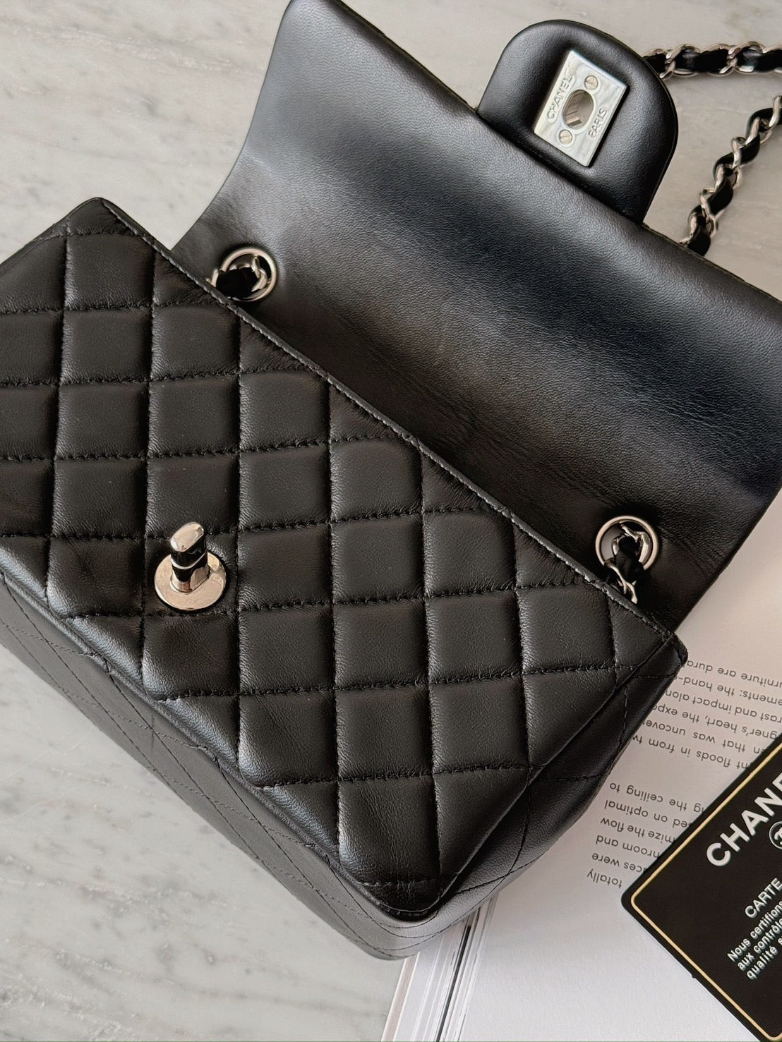 <S-99成新> Chanel Mini CF20 黑色銀釦