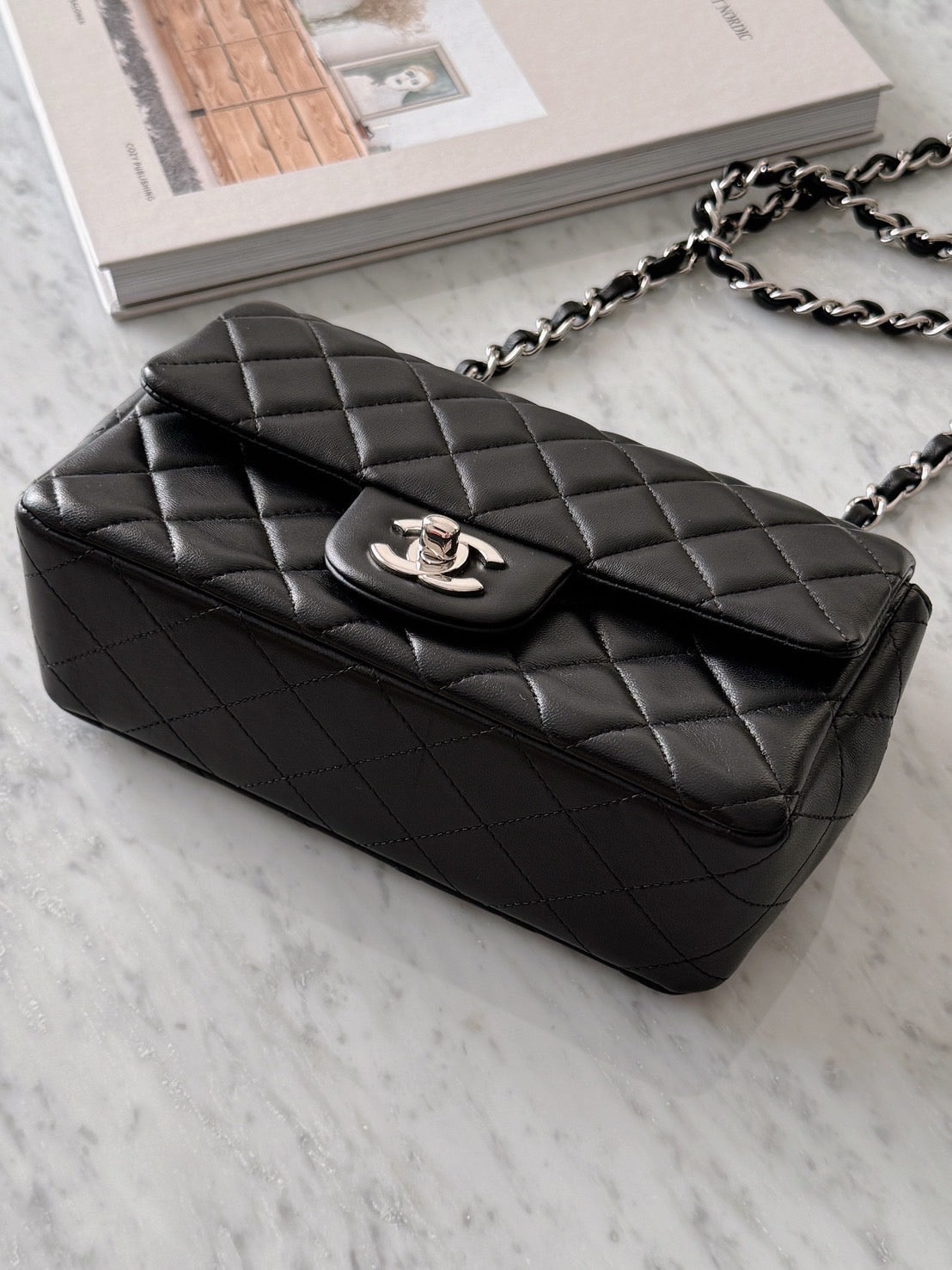 <S-99成新> Chanel Mini CF20 黑色銀釦