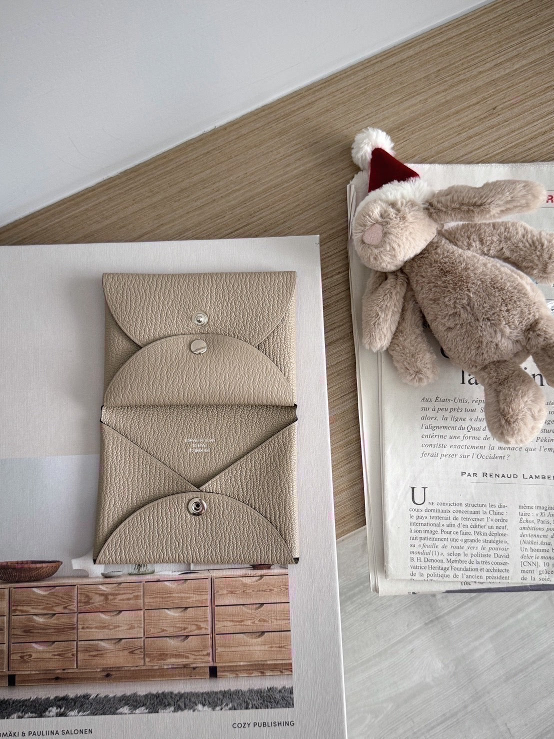 Hermès Calvi Duo 斑鳩灰卡包