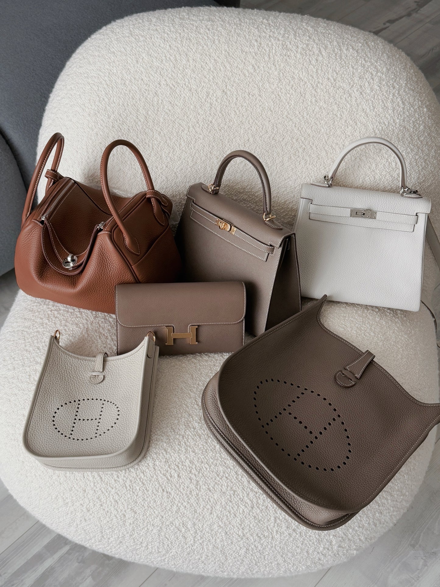 Hermès Kelly 25 大象灰金釦 Epsom皮革
