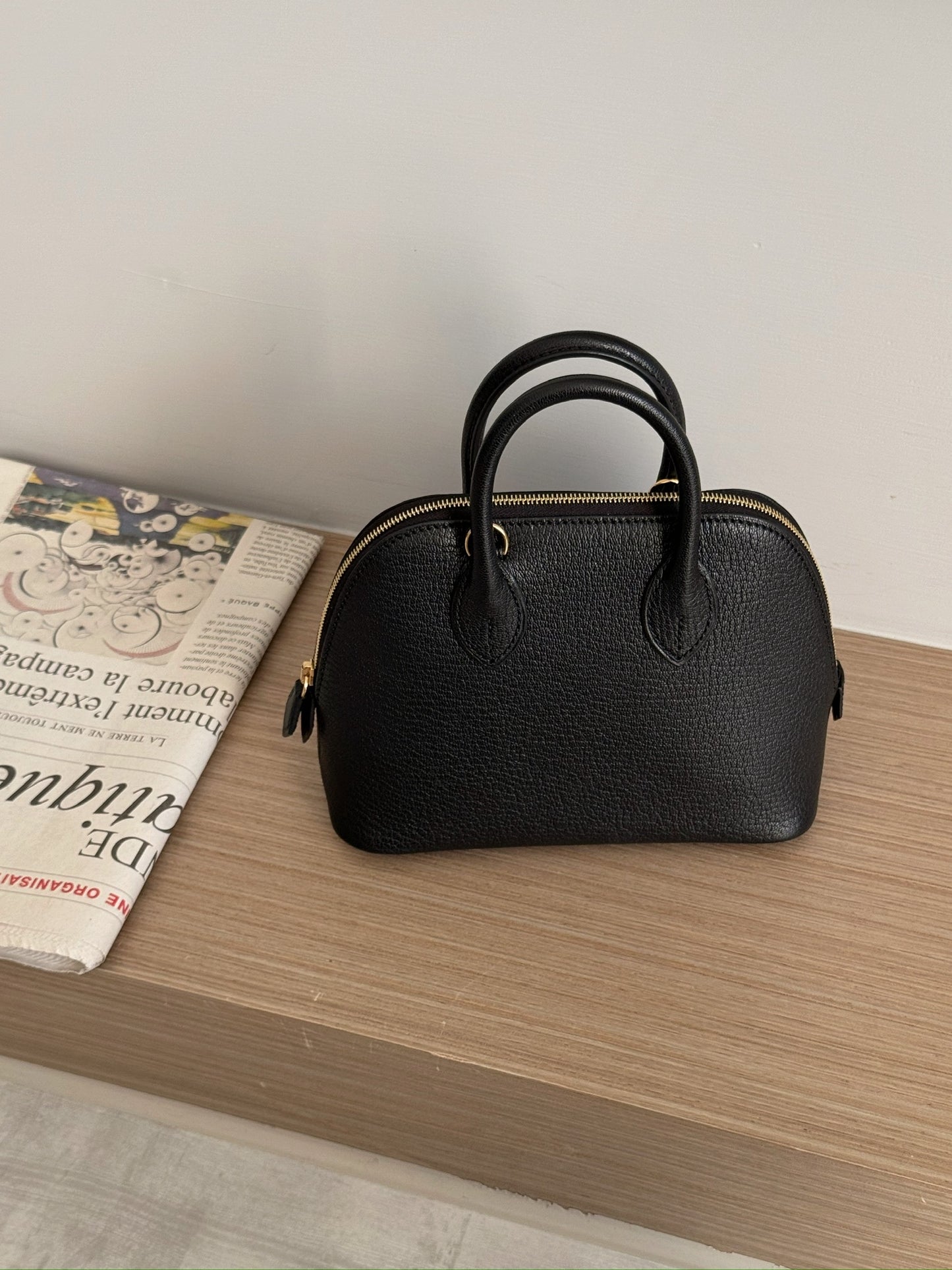 Hermès Mini bolide 黑色金釦 山羊皮