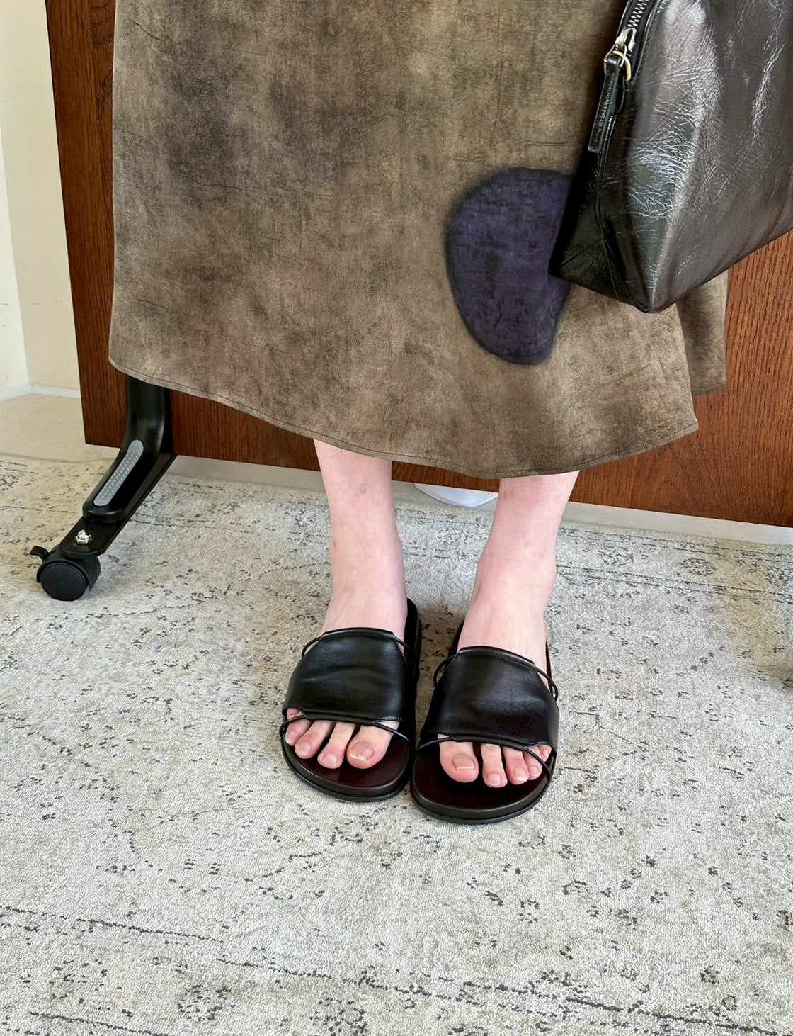 The Row | Vivienne Slide 平底涼鞋 黑色