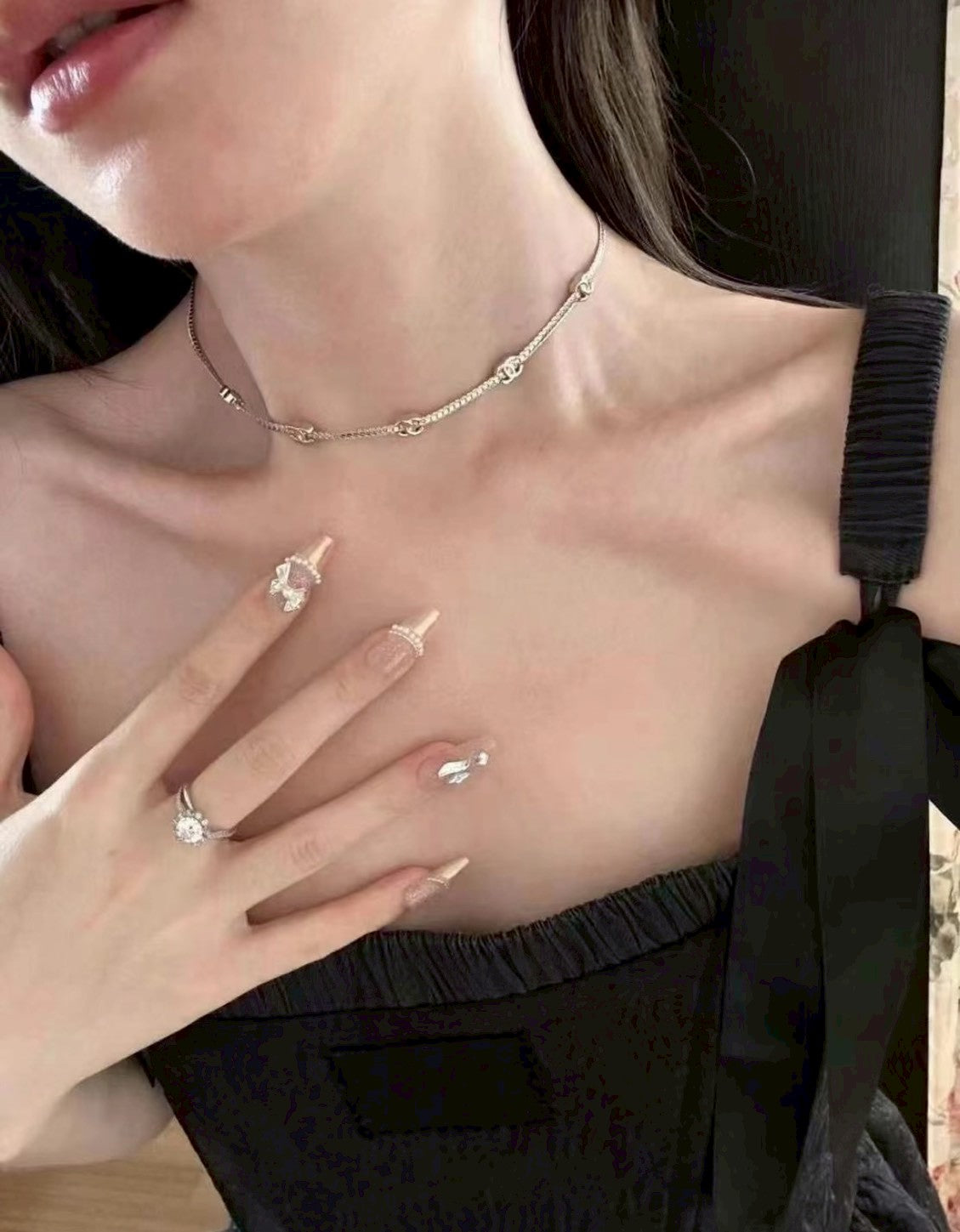 Chanel | 五花項鍊 金色