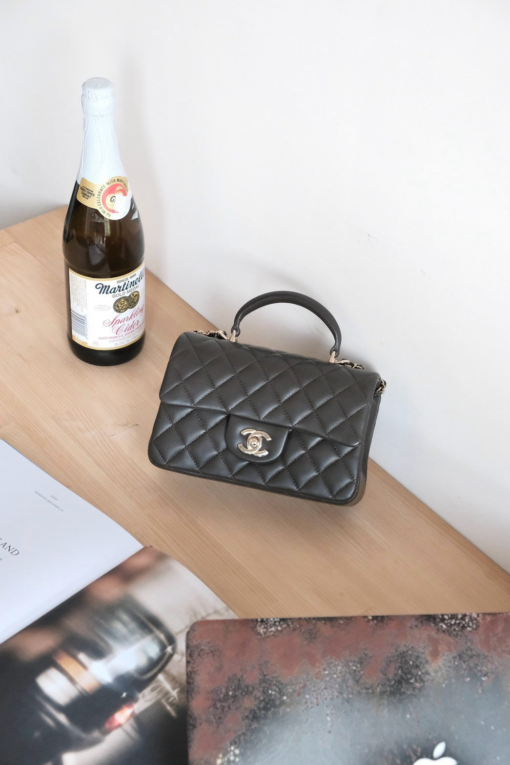 Chanel | Mini CF20 Handle 深咖啡色 淡金釦