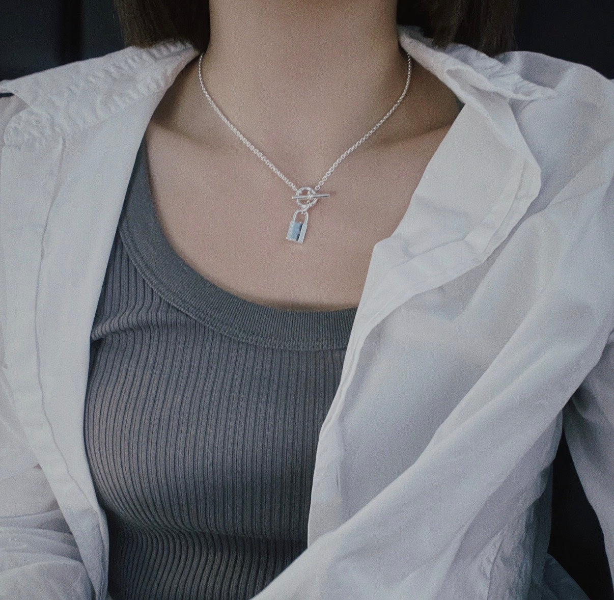 Hermès | Kelly cadenas 純銀鎖頭項鍊