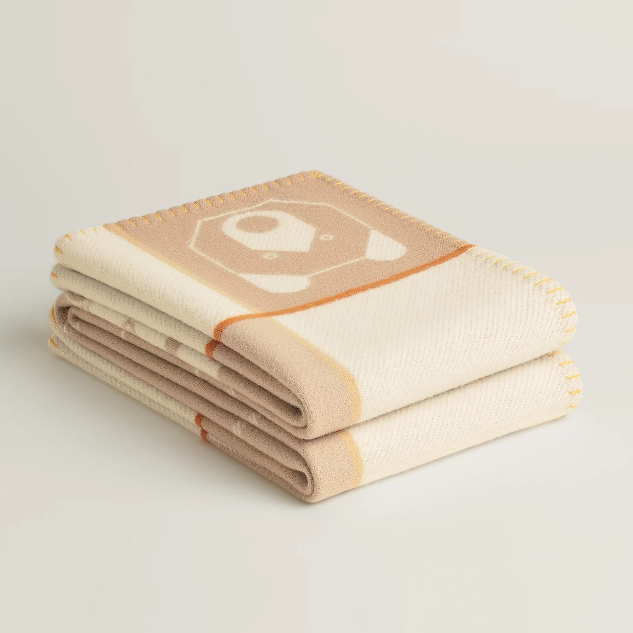 Hermès | Animaux Blocks 毛毯 燕麥色