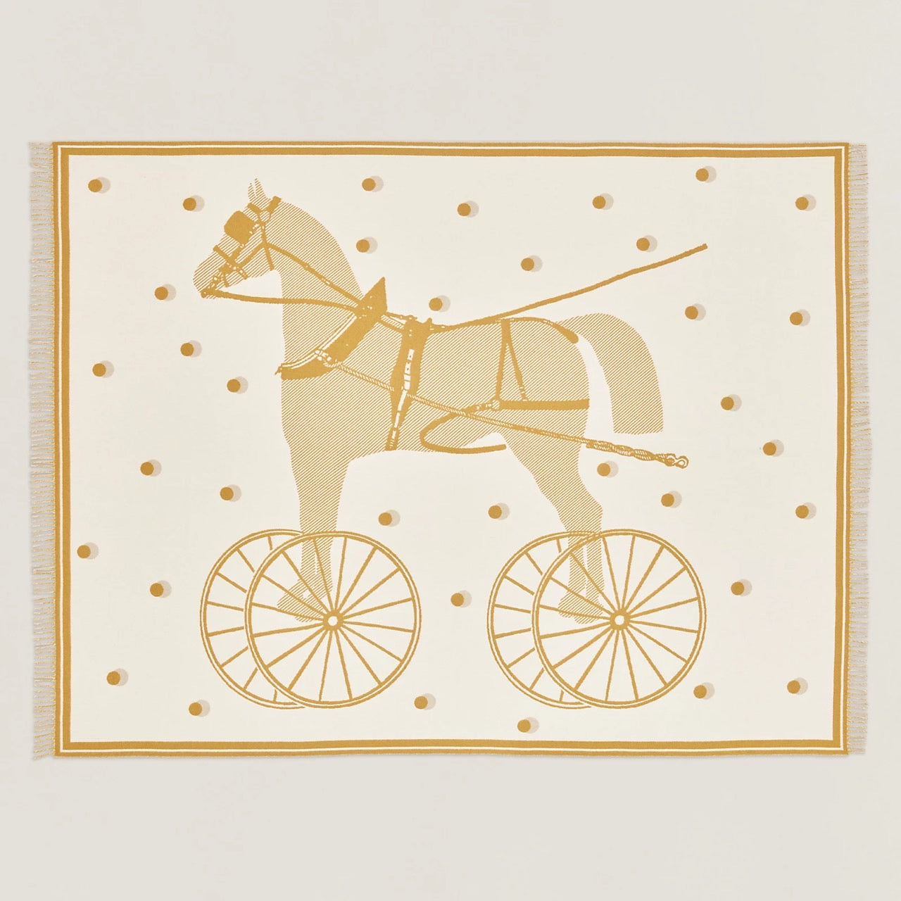 Hermès Cheval Cabriolet blanket 馬車毛毯