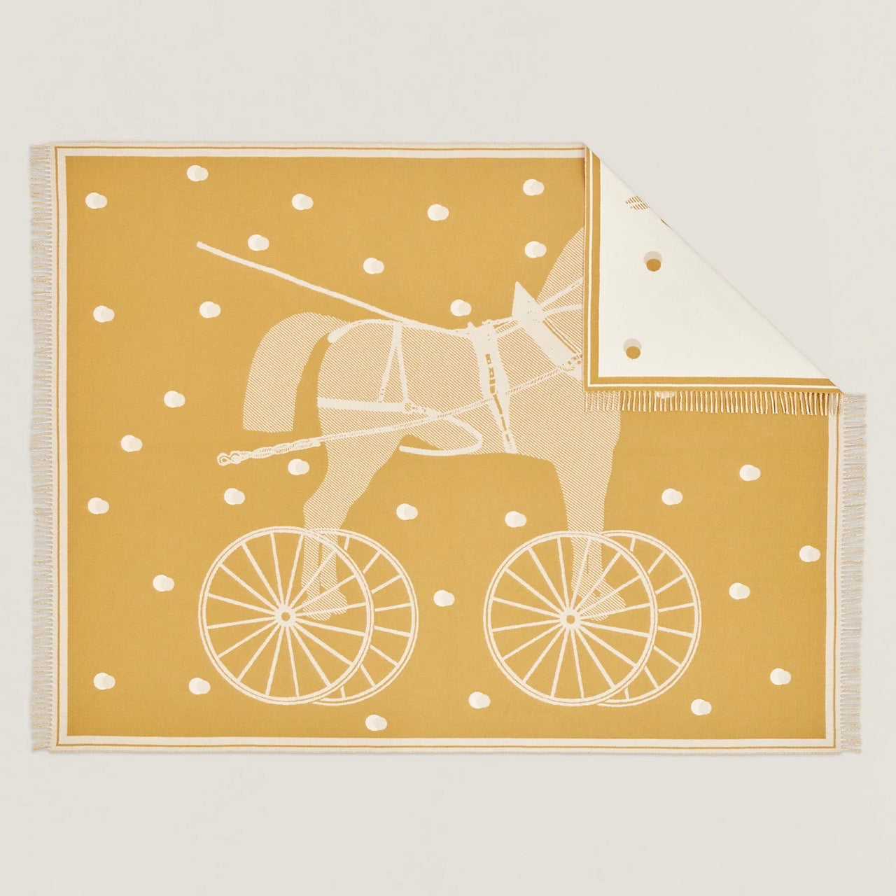 Hermès Cheval Cabriolet blanket 馬車毛毯