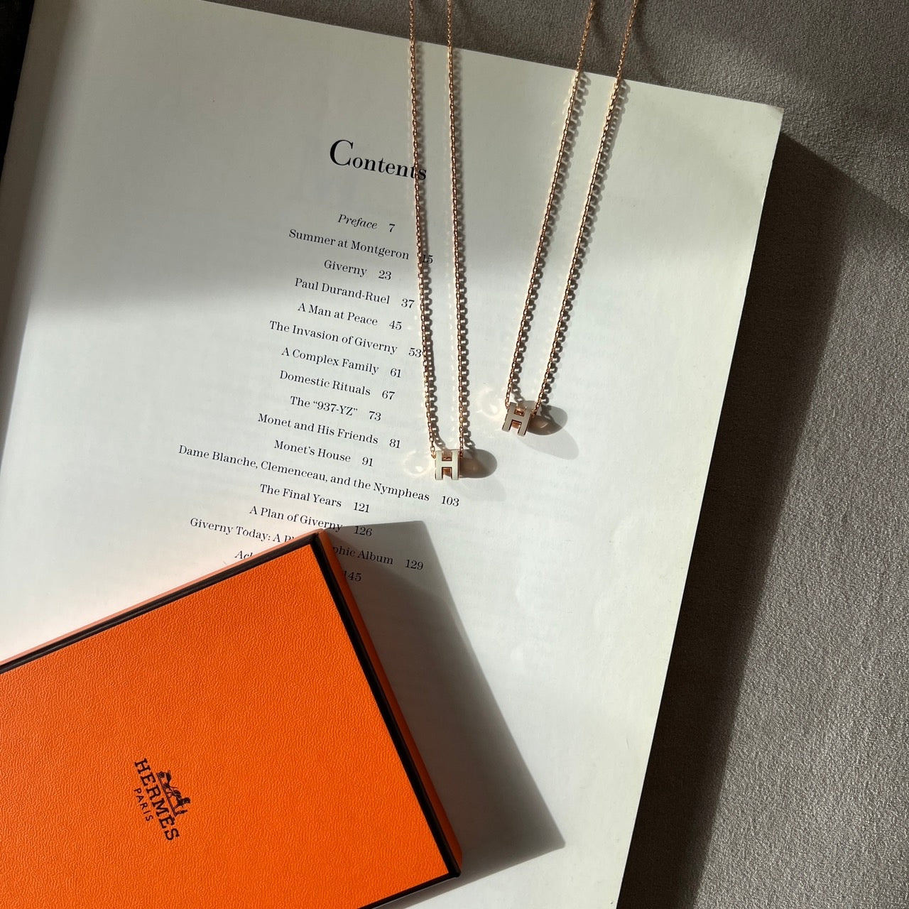 Hermès Mini Pop H 項鍊 奶茶色