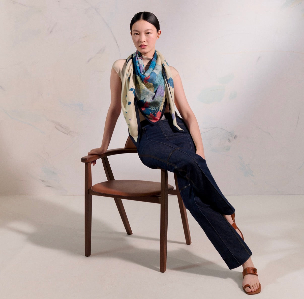 Hermès | Robe Légère 花之飛馬 三角巾