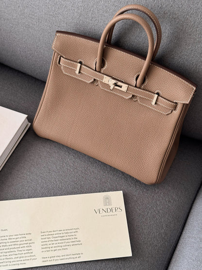 < NS-全新閒置品 > Hermès | Birkin 25 大象灰 銀釦 TOGO皮革