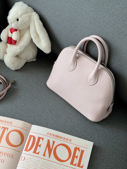 Hermès | Mini Bolide 戀愛粉 銀釦 山羊皮