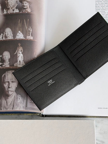 Hermes | Citizen 絲巾短夾 黑色 × 灰綠色小馬內裡