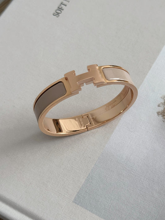 Hermès | Clic H 手環 奶茶玫瑰金