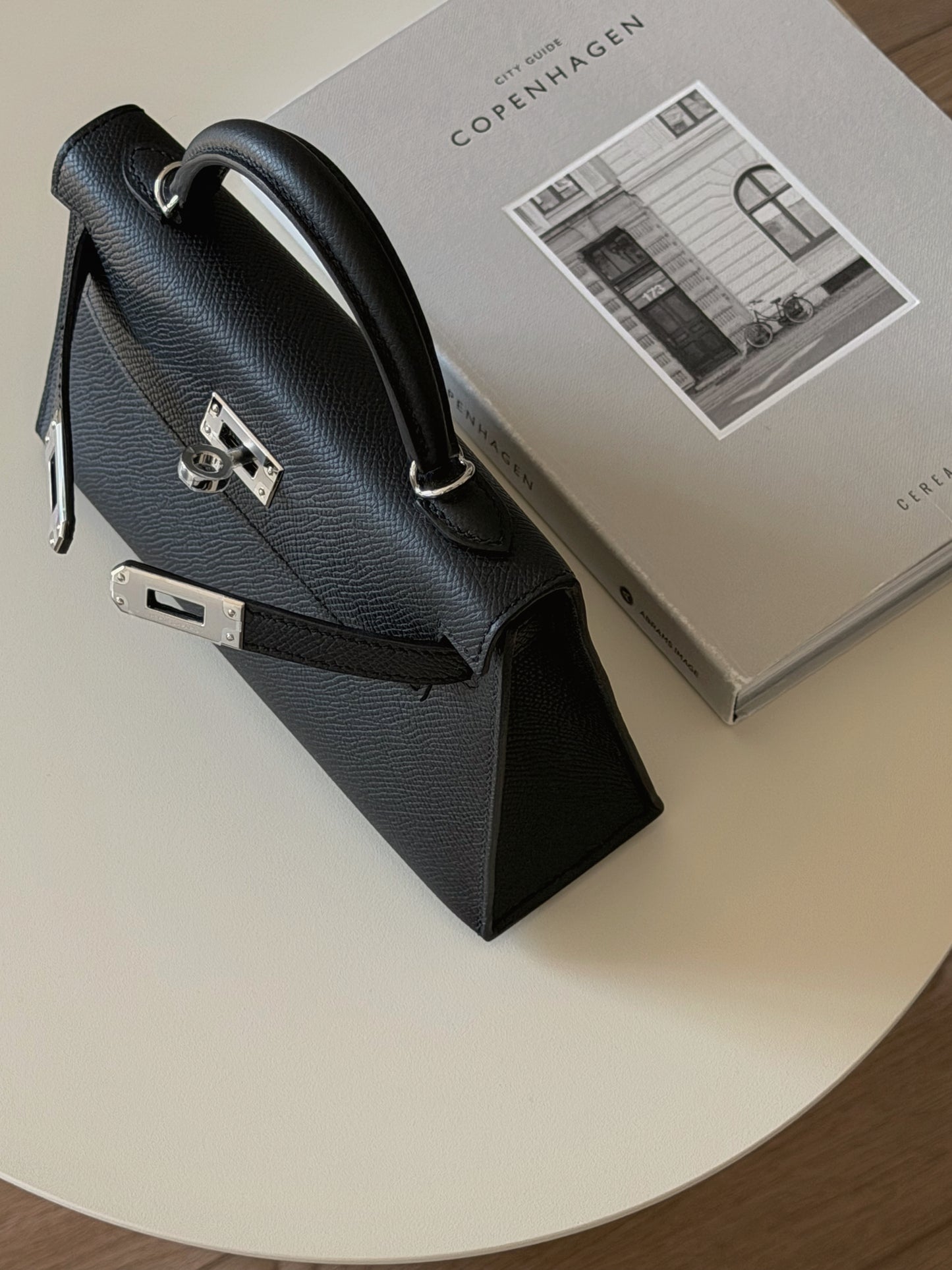 Hermès | Mini Kelly II 黑色 銀釦